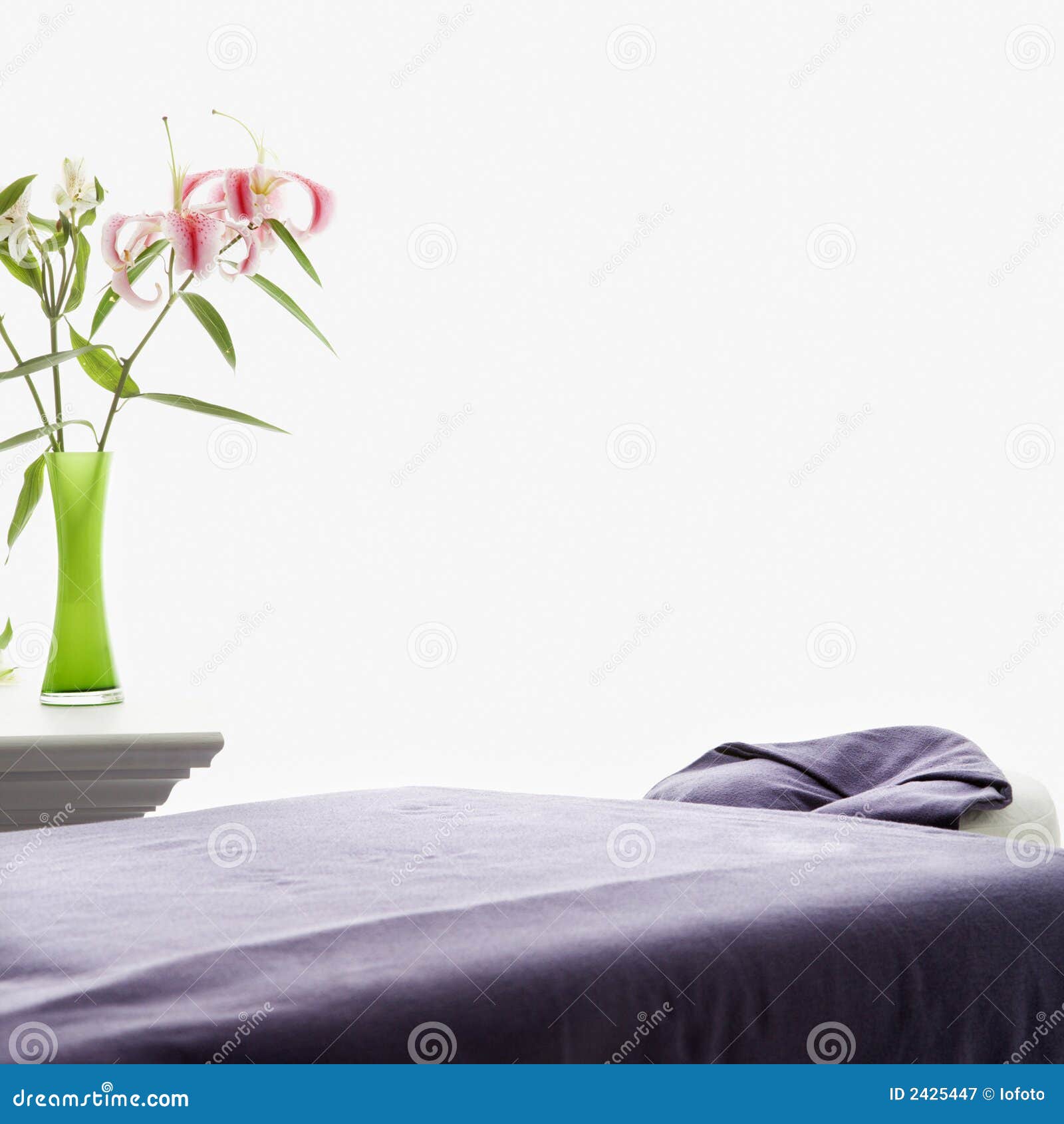 Massage table. stock image. Image of color, pink, purple 2425447