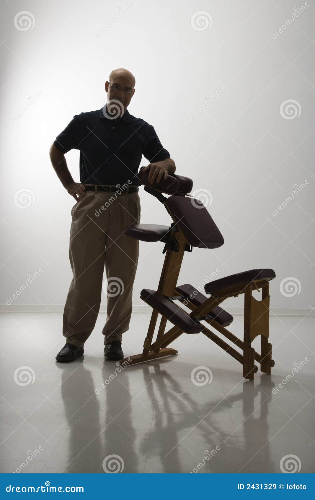 Massage Therapist And Chair Stock Image Image Of Shot Massage 2431329