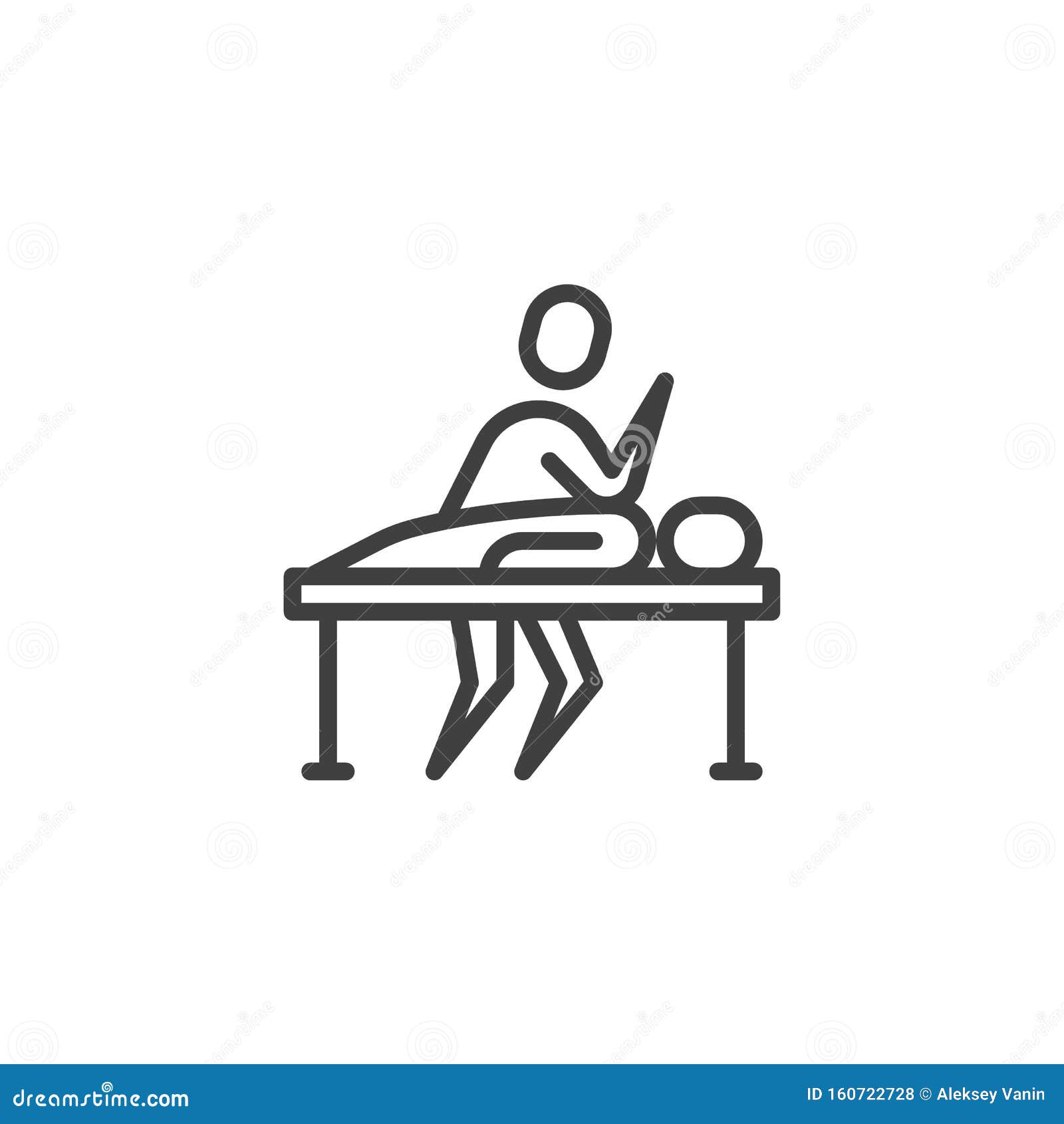 Massage Therapy Line Icon Stock Vector Illustration Of Pictogram 160722728