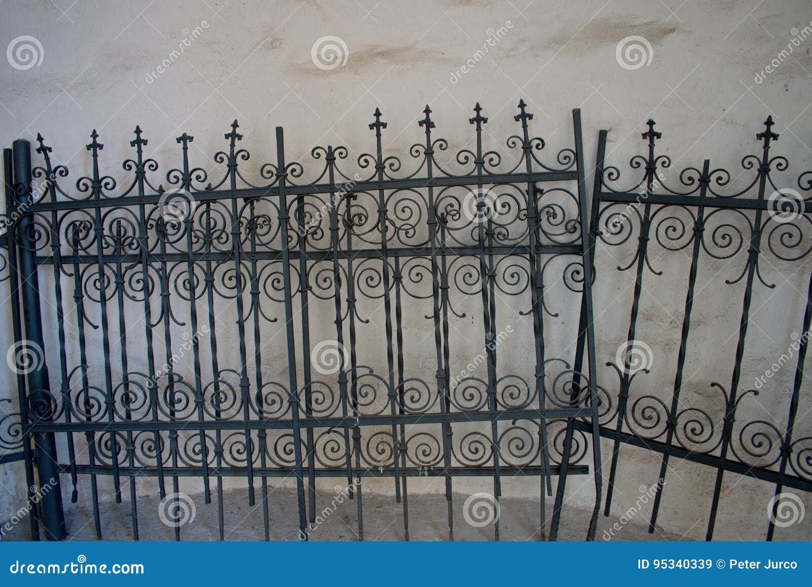 Massive forged gate stock image. Image of entrance, design - 95340339