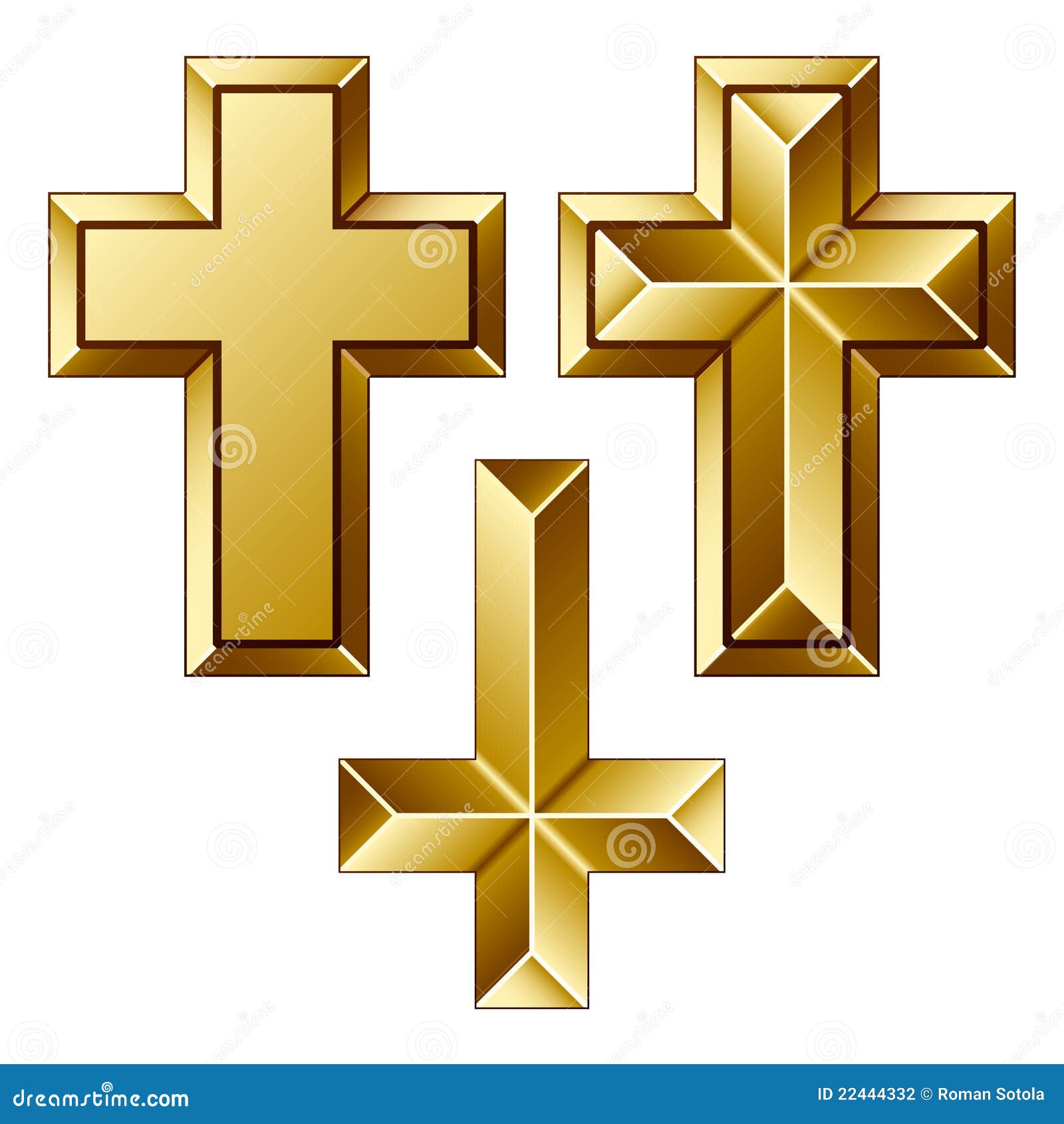 massive golden christian crosses