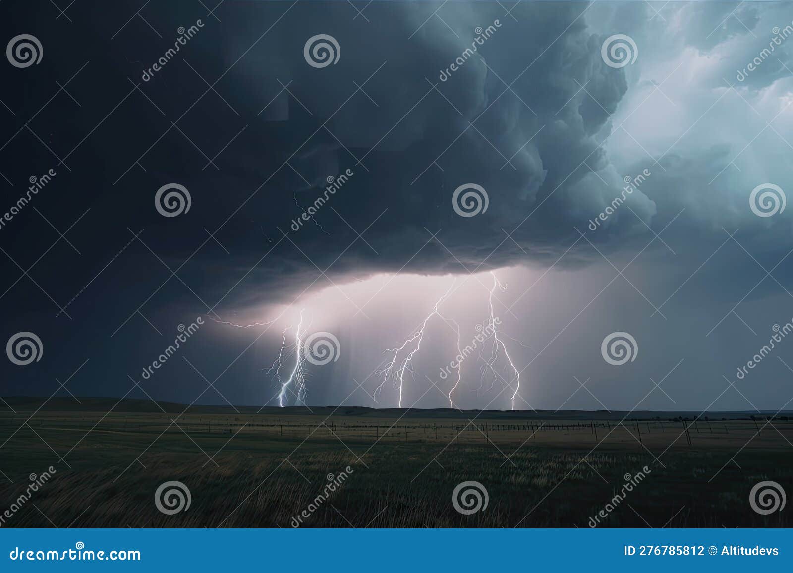 Massive Hurricane with Lightning and Thunder, Ripping through the Sky