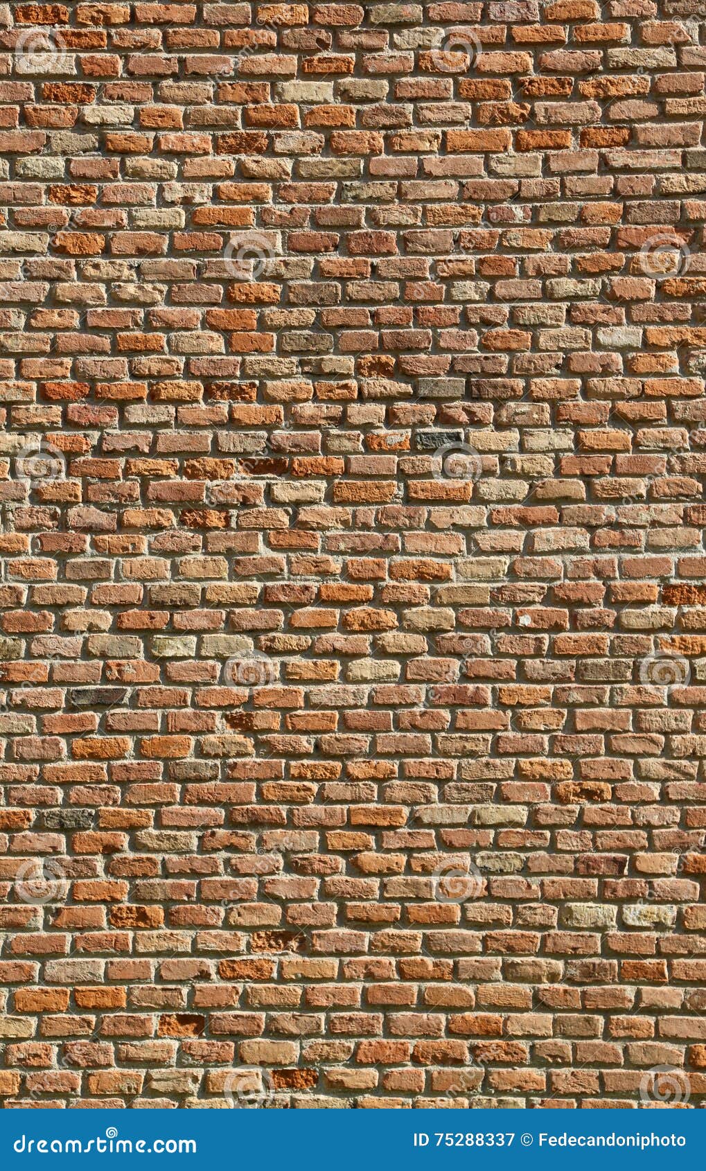 Massive Red Brick Wall of the Old Castle Stock Image Image of barrier