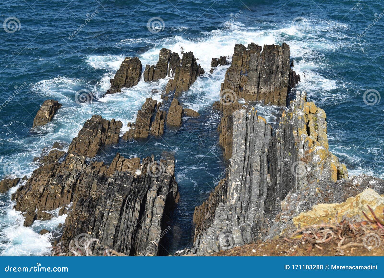 rock object at atlantic ocean portugal