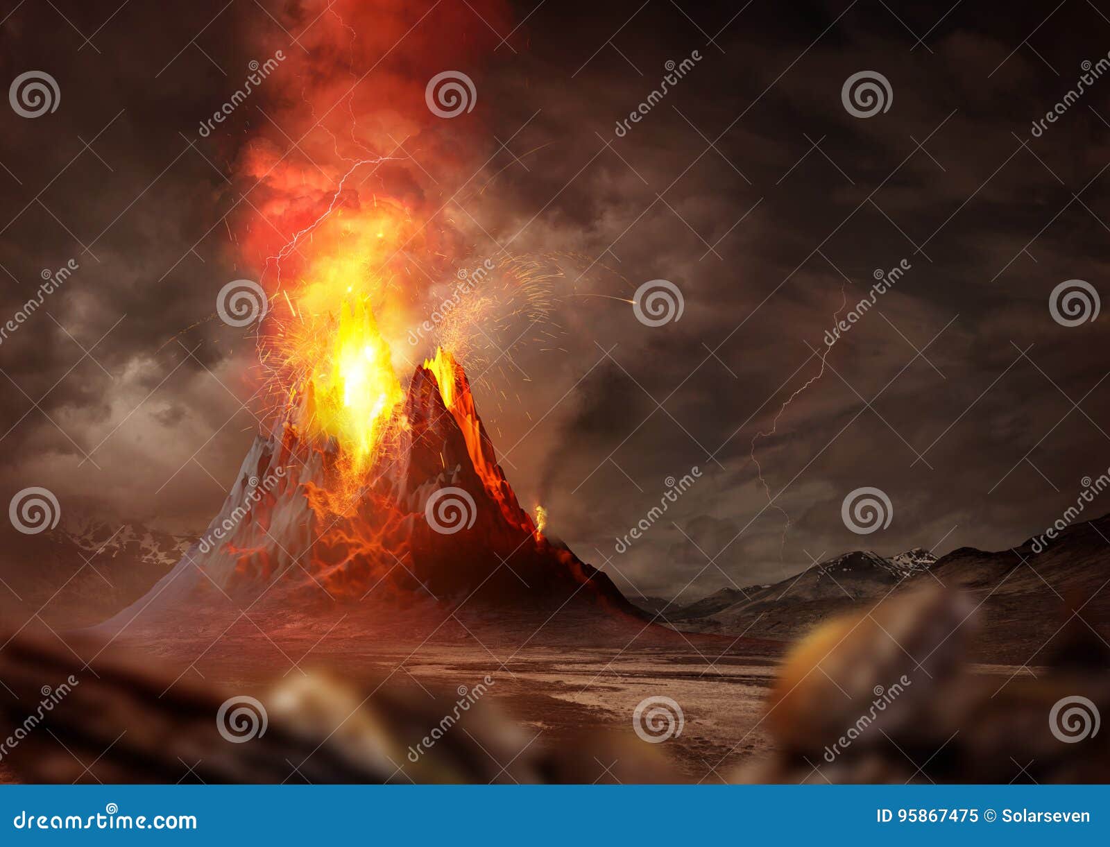 massive volcano eruption