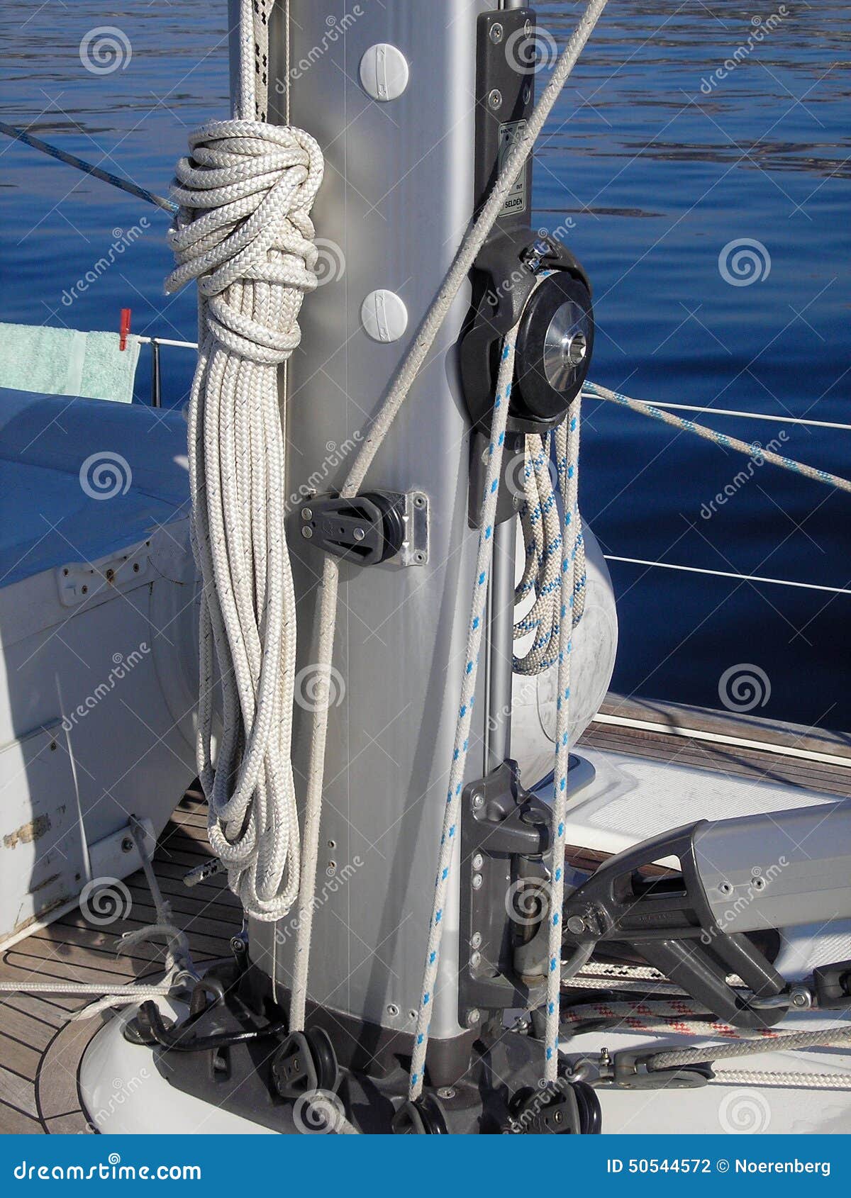 Mast Foot of a Sailing Boat Stock Photo Image of salt, contruction