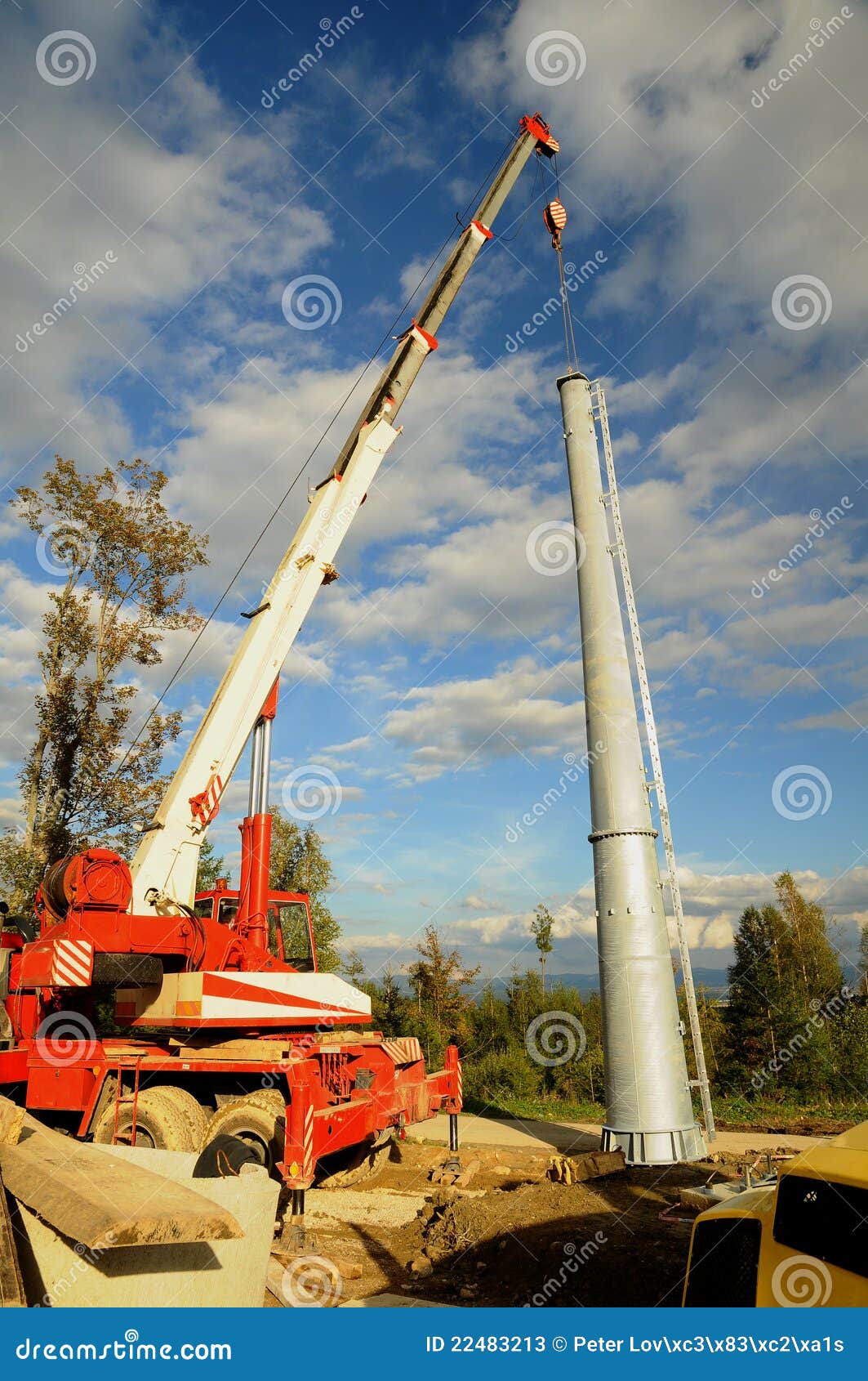 Mast lift and crane stock image. Image of tall, high 22483213