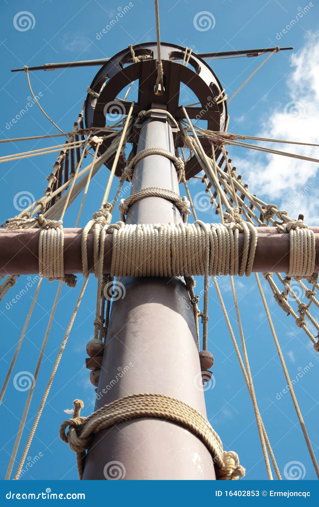 mast of the replica of a columbus's ship