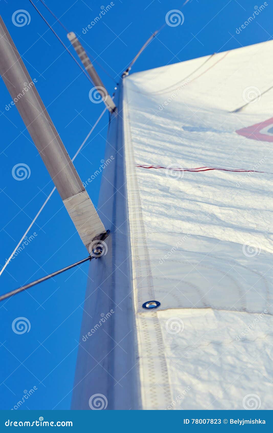 Mast Track Sail and Its Functions, Front Luff Stock Image Image of