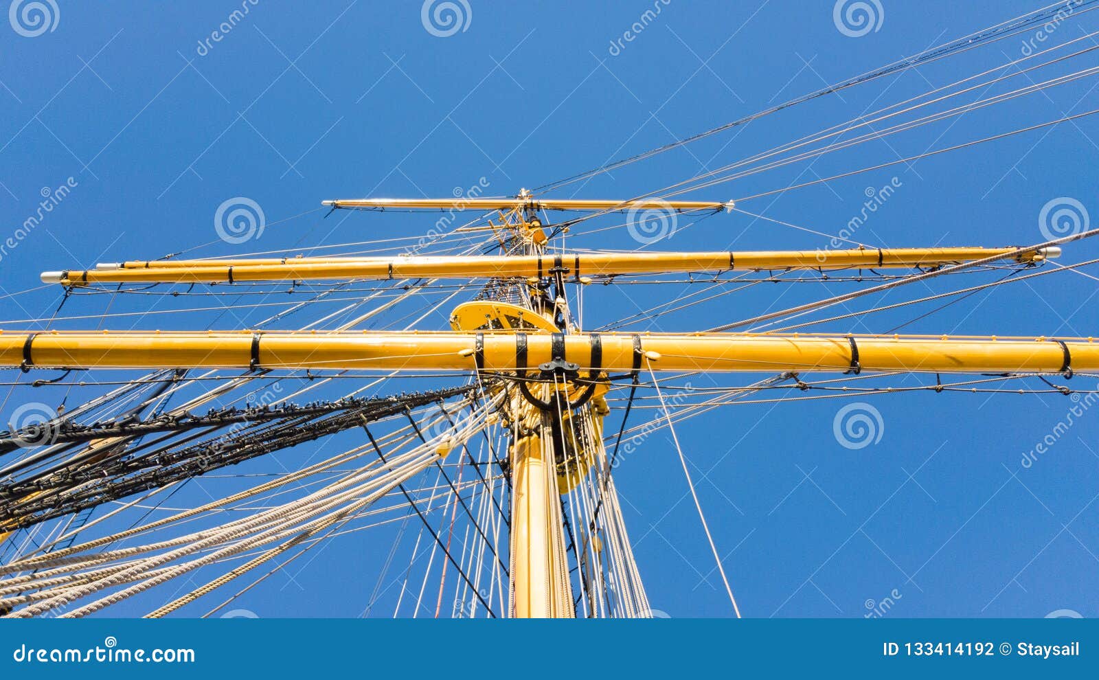 Mast, Yard and Rigging of a Sailing Vessel Stock Photo Image of sailor, schooner 133414192