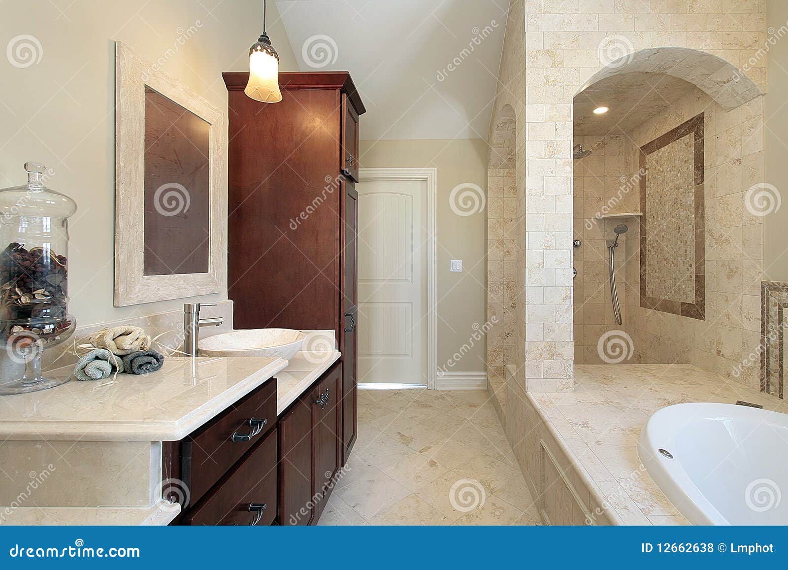 Master Bath in New Construction Home Stock Photo Image of relax