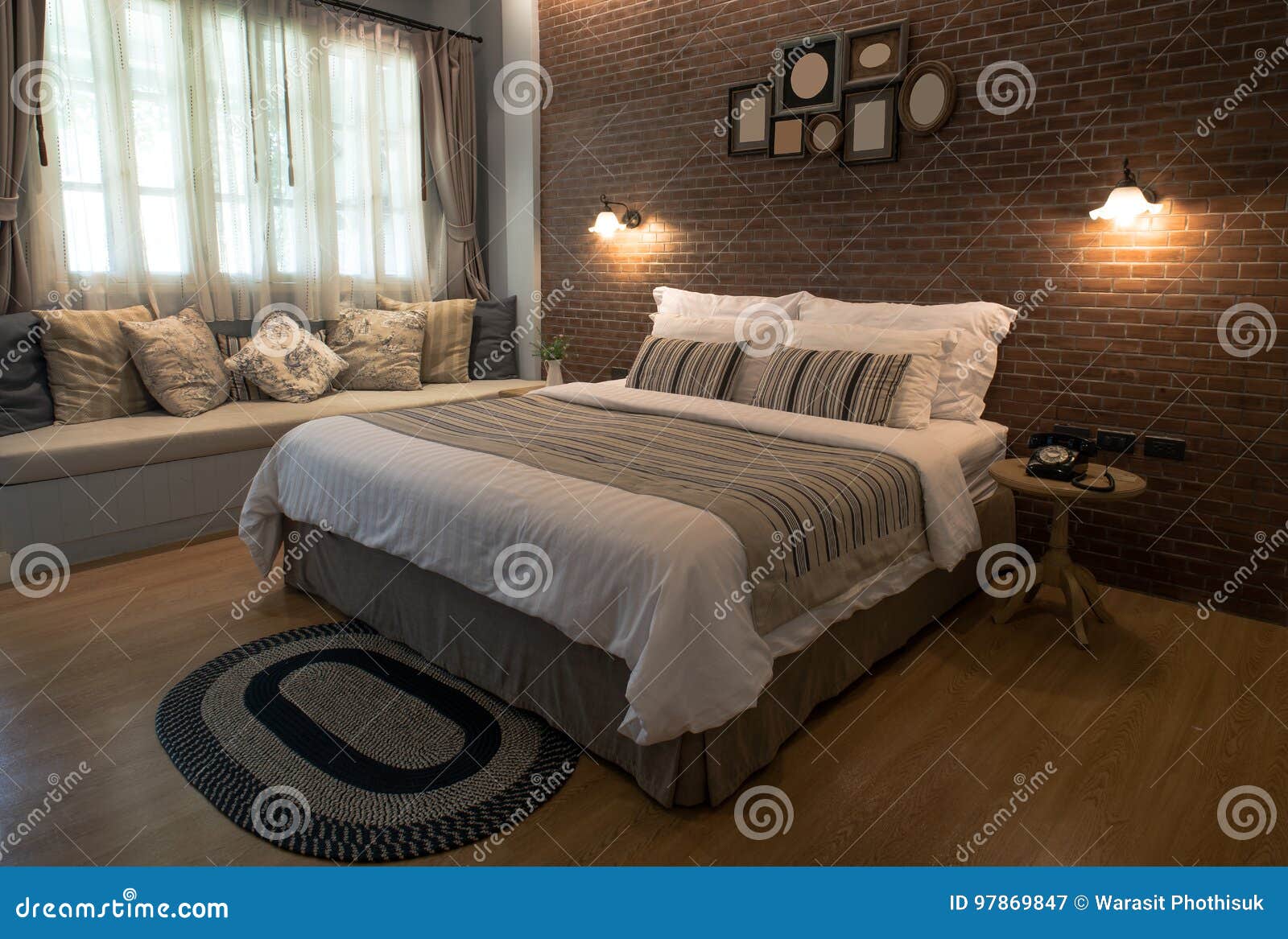 Master Bedroom with King Size Bed Stock Image Image of bedding