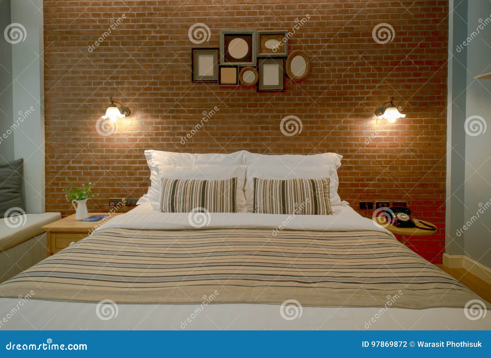 Master Bedroom with King Size Bed Stock Photo Image of design