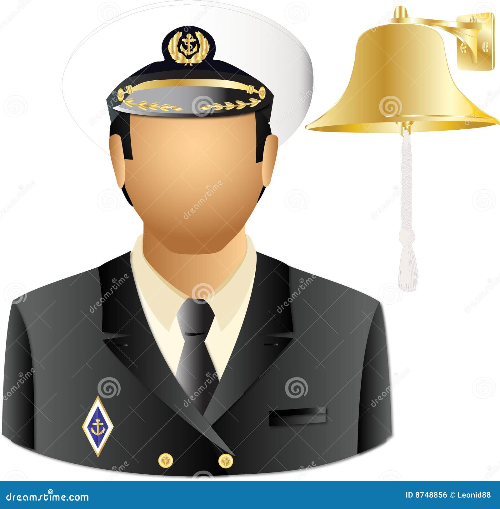 Master with bell stock illustration. Illustration of marine - 8748856