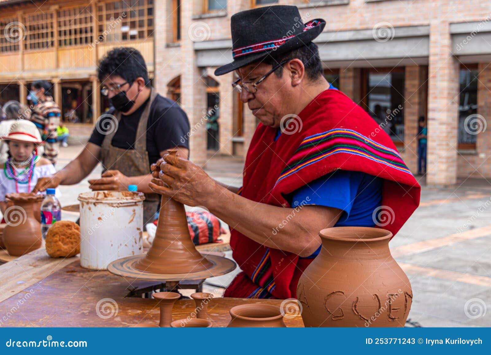 Master Class on Modeling on a Potter`s Wheel. Editorial Stock Photo