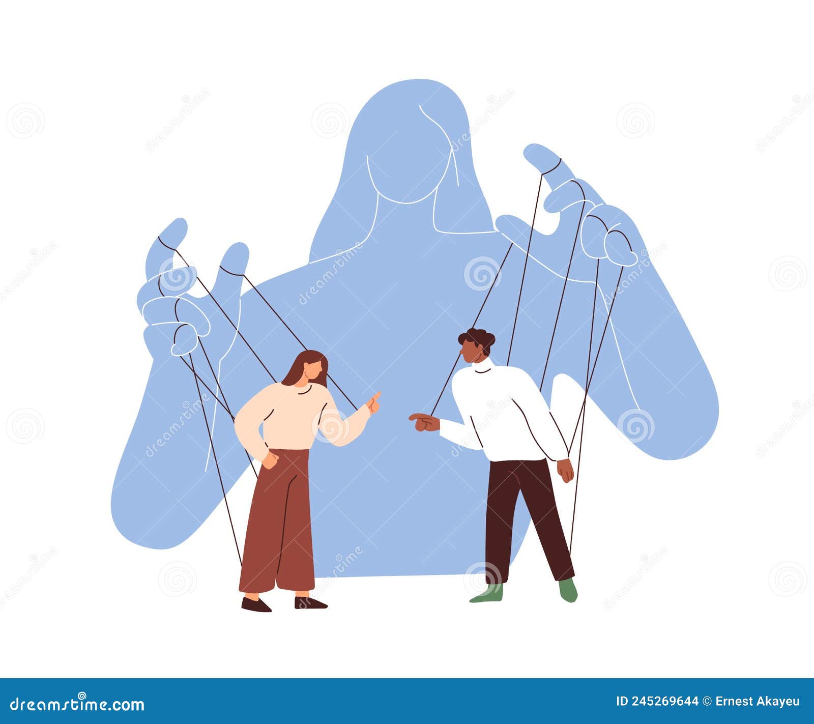 Master Creates Conflict Tension between Attached To Strings