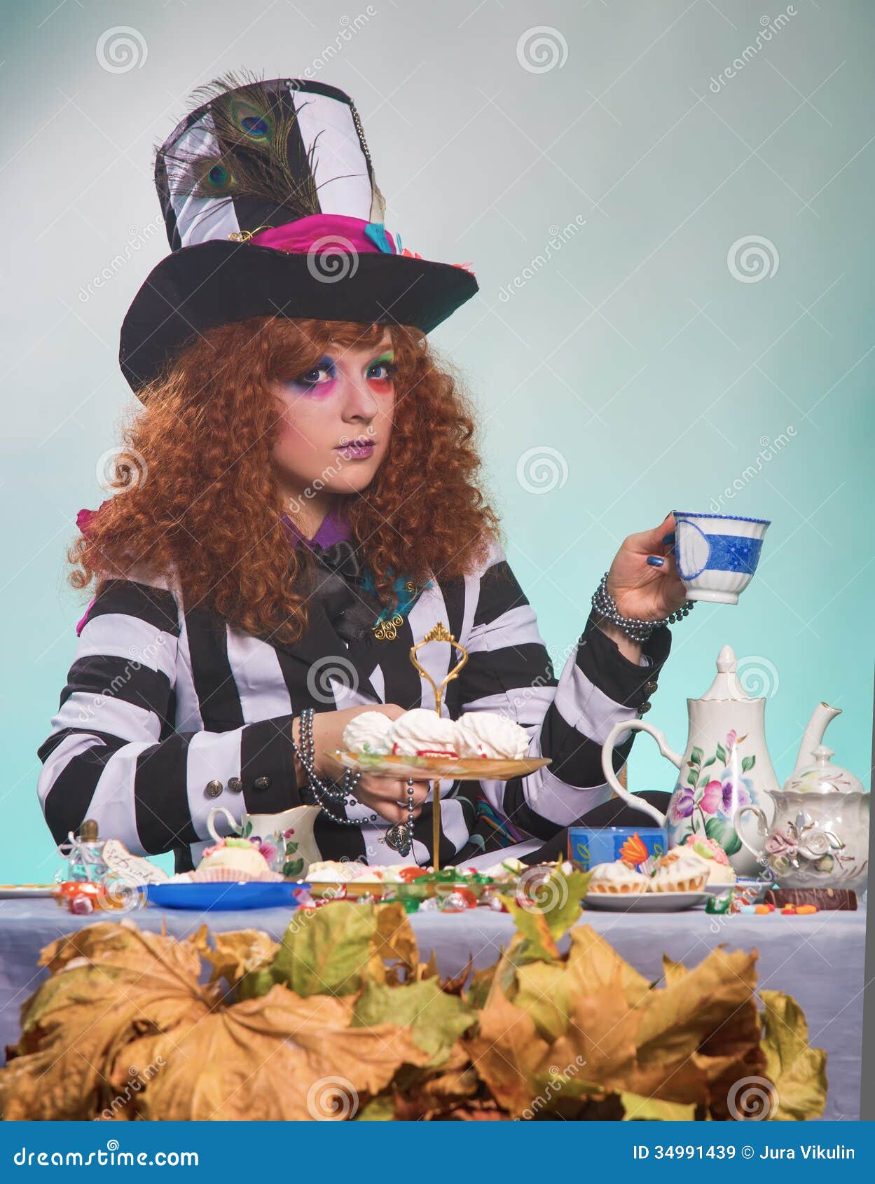The master of hats stock image. Image of cupcake, female 34991439