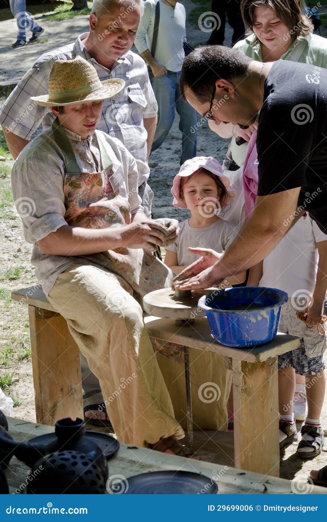 Master Teaches Pottery Everyone Editorial Photo Image of ceramics