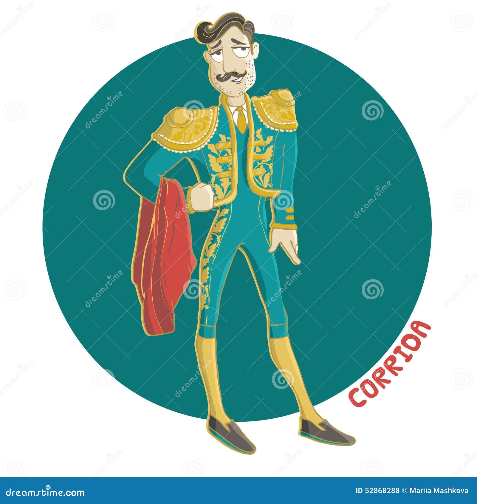 Matador ilustração do vetor. Ilustração de cultura, coragem 52868288