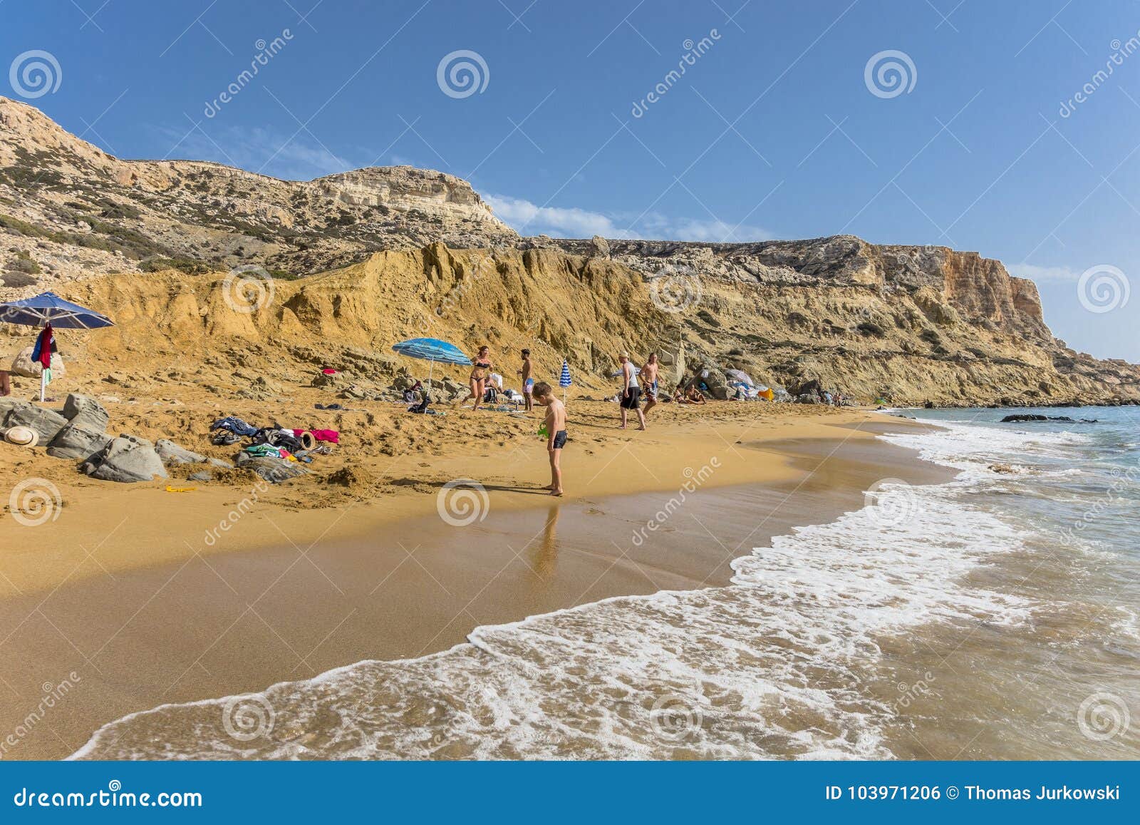 Matala , Red beach editorial photo. Image destination 103971206