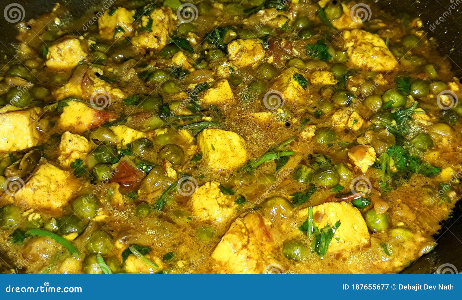 Matar Paneer Ki Sabji - An Indian Cuisine Stock Image - Image of paneer