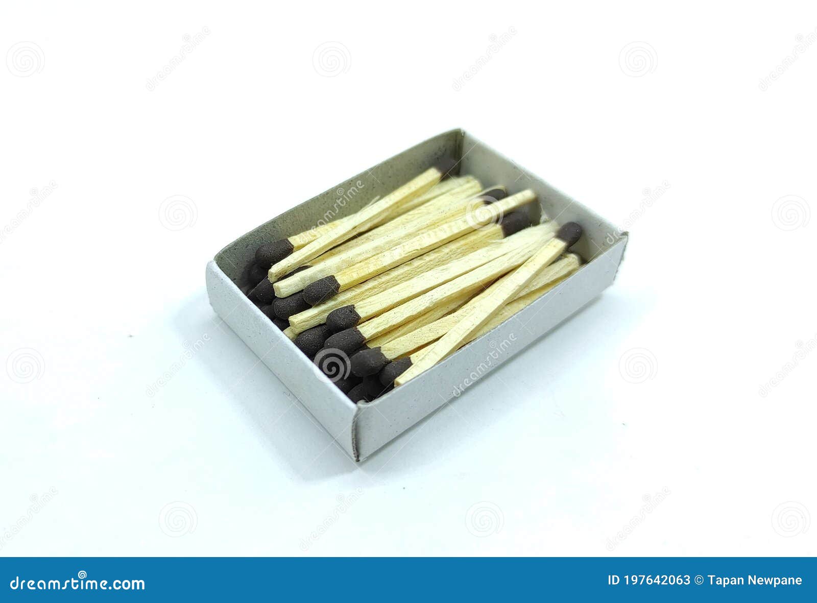 Match Box with Matchstick on White Background Stock Image Image of