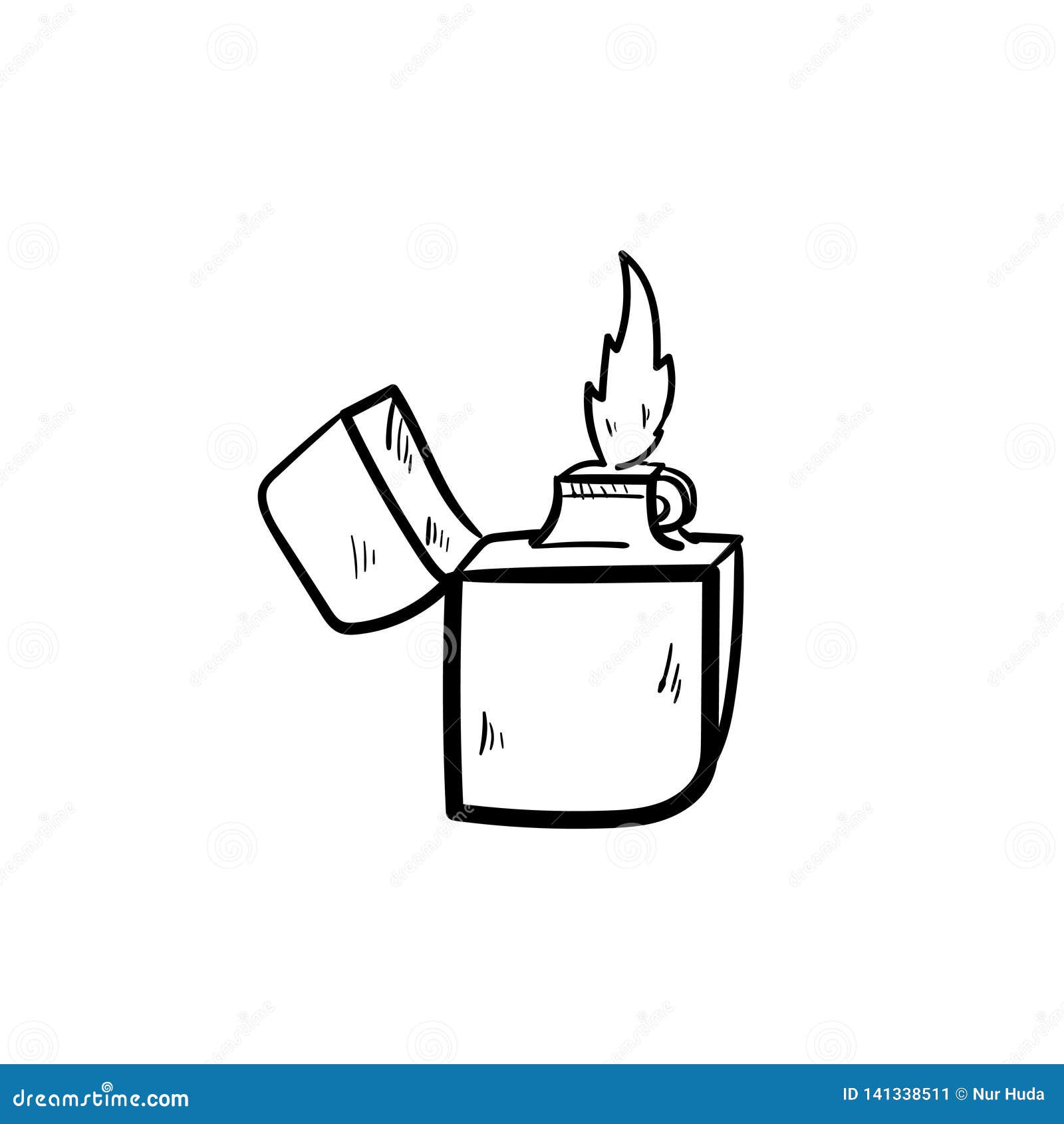 Match burning doodle icon stock illustration. Illustration of fire