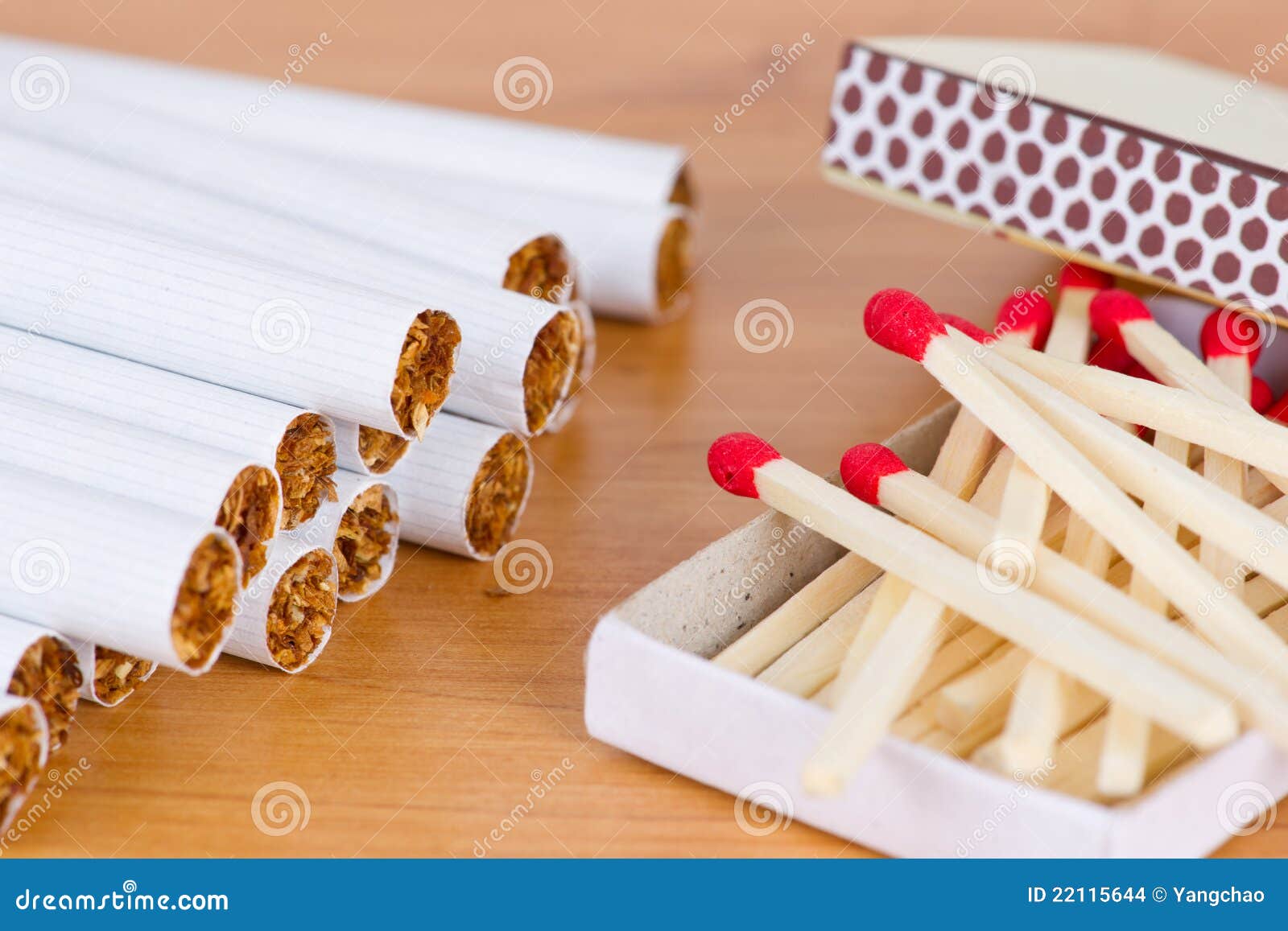 Match with cigarette stock photo. Image of matchbox, stack 22115644