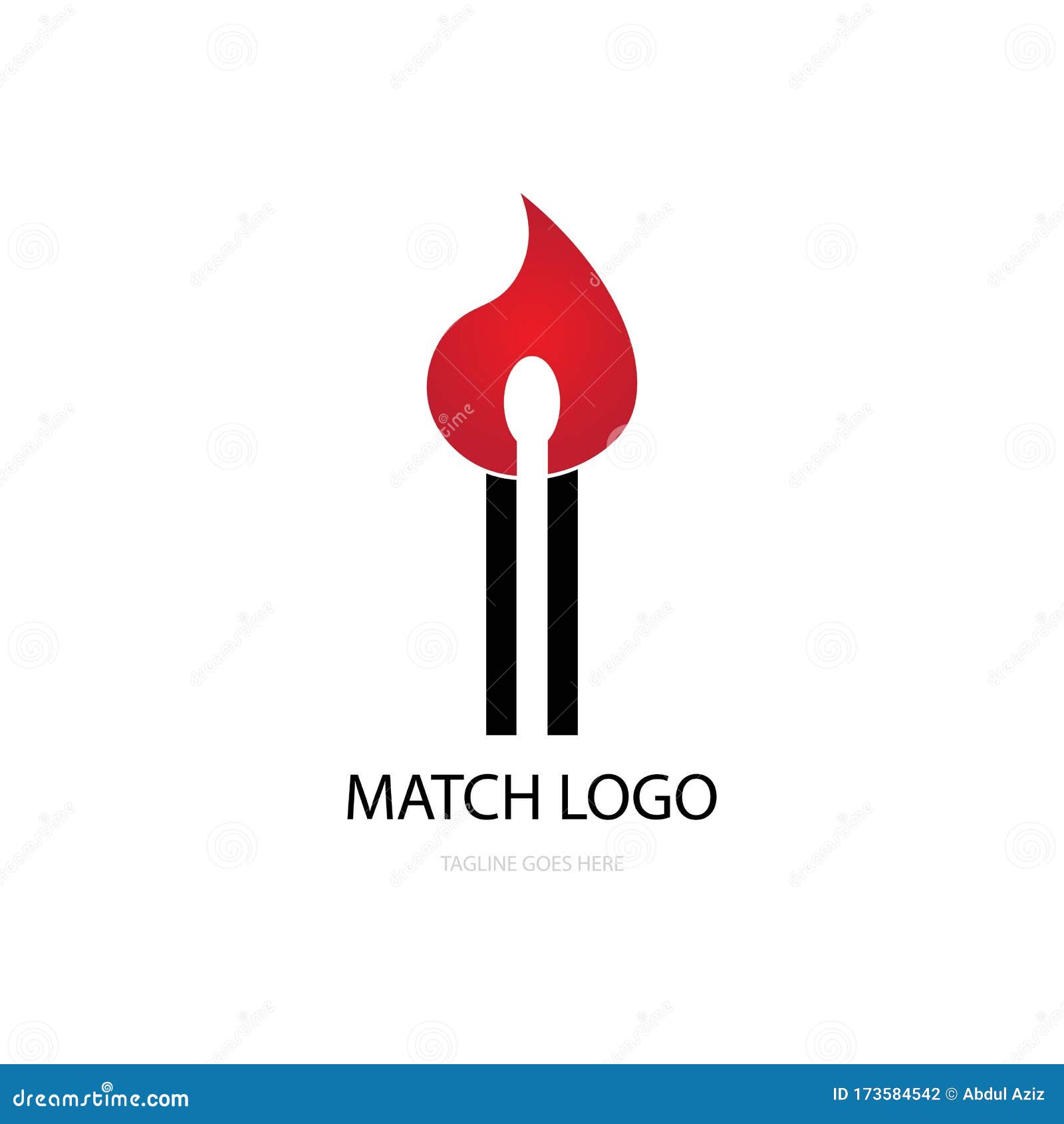 Match and fire logo vector stock vector. Illustration of power 173584542