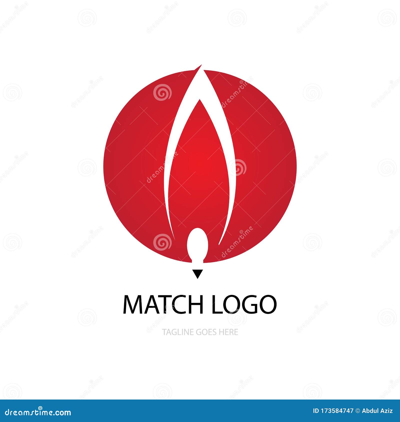 Match and fire logo vector stock vector. Illustration of fire 173584747