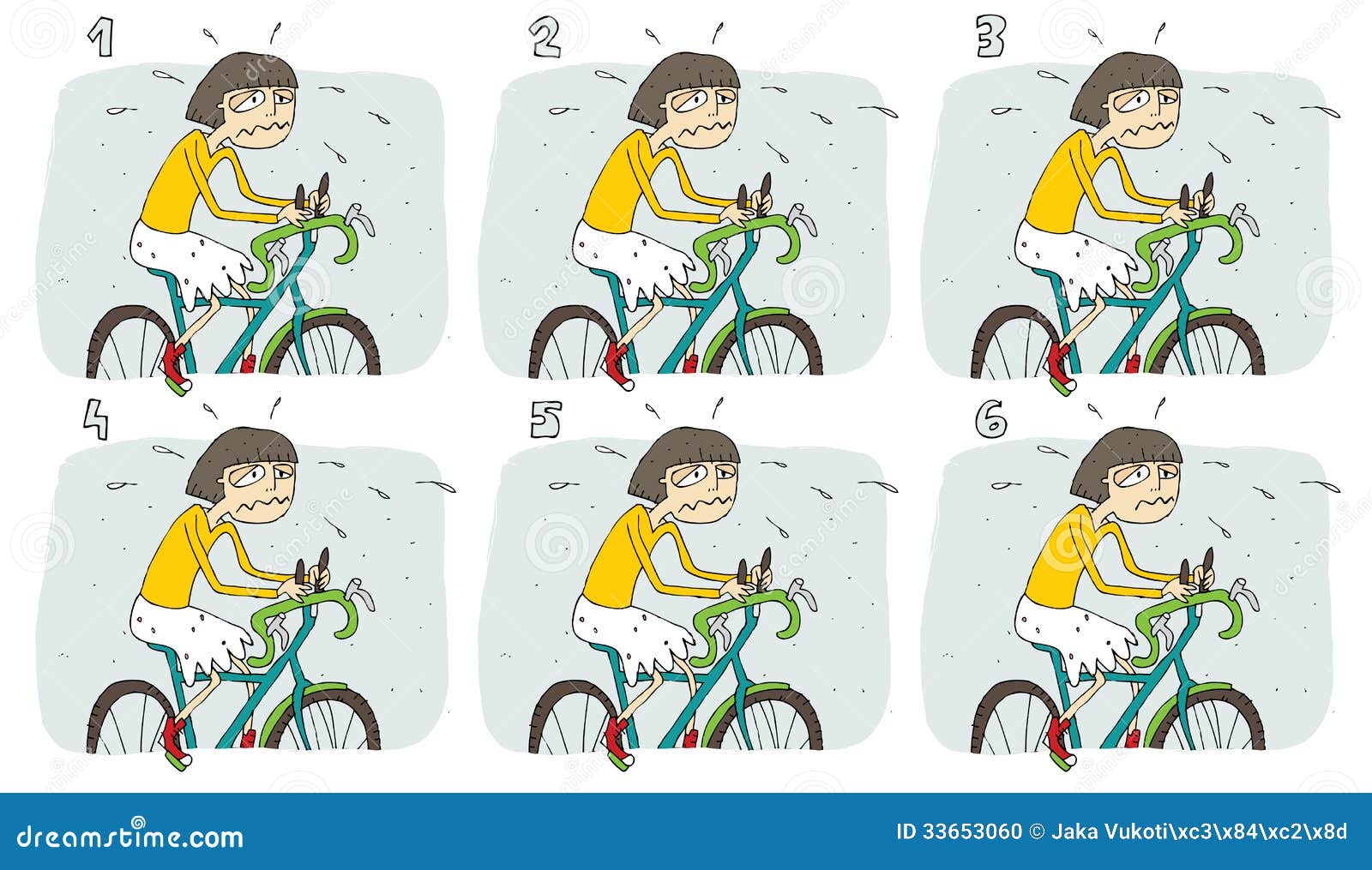 Match Pairs Visual Game: Bike Stock Vector - Illustration of mind,  condition: 33653060
