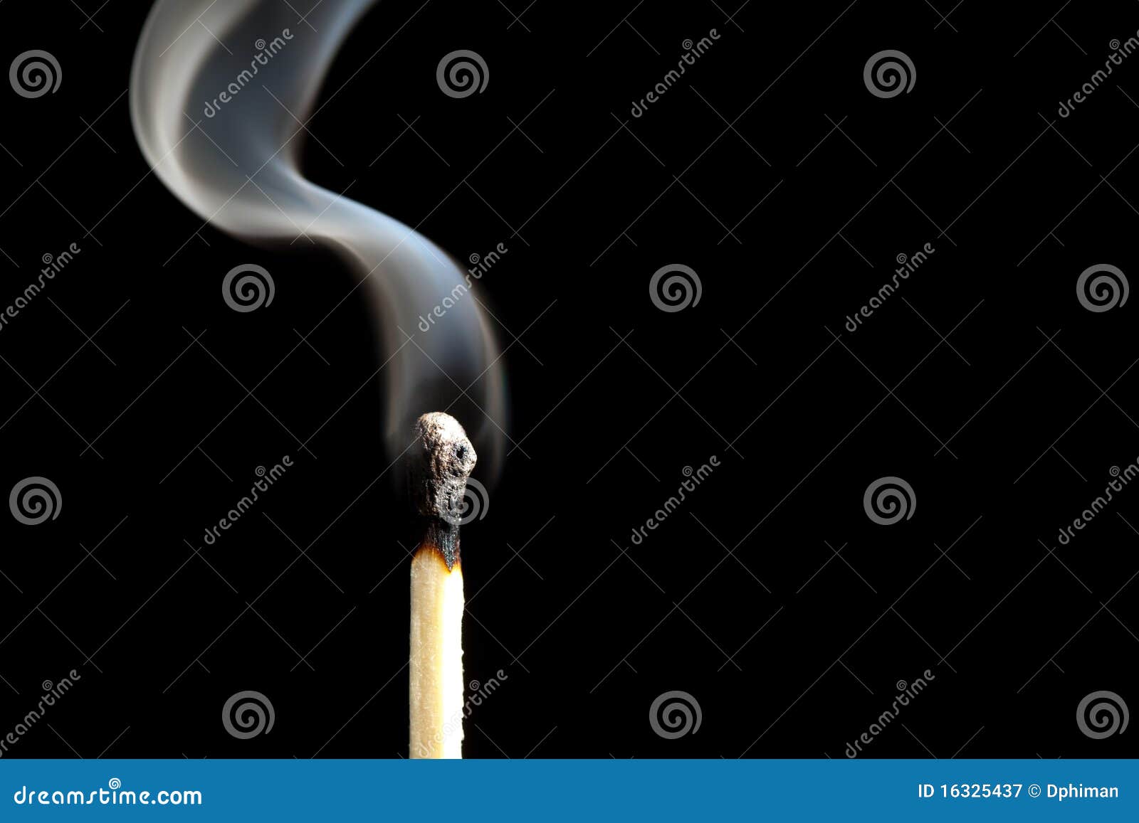 Match with smoke stock image. Image of object, close 16325437