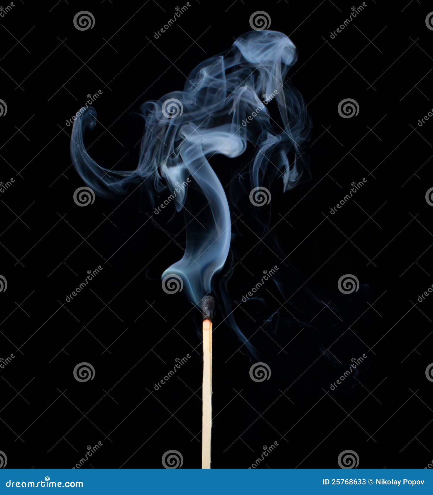Match in the smoke stock image. Image of fire, object 25768633