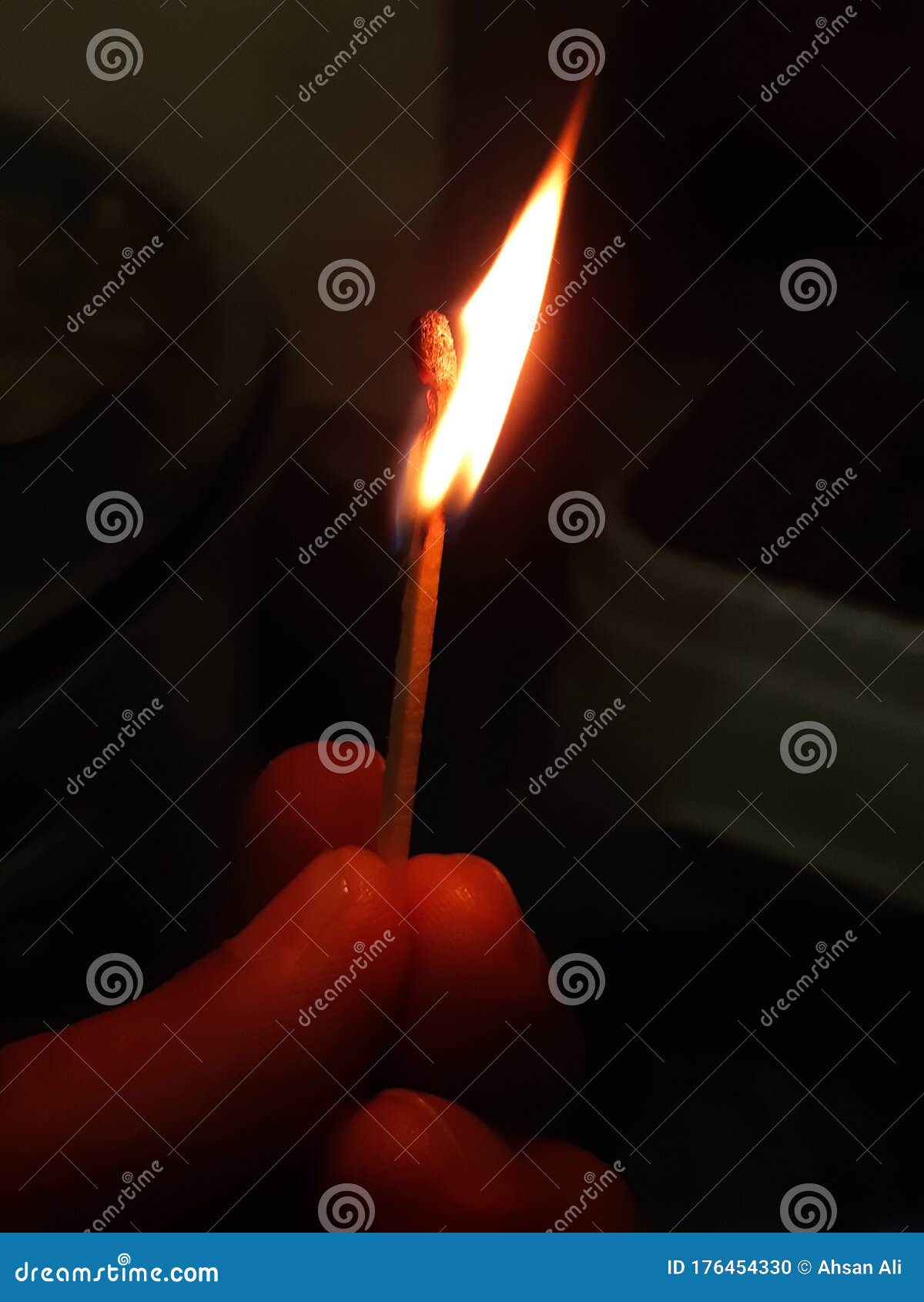 Match Stick on Fire stock photo. Image of match, flame 176454330