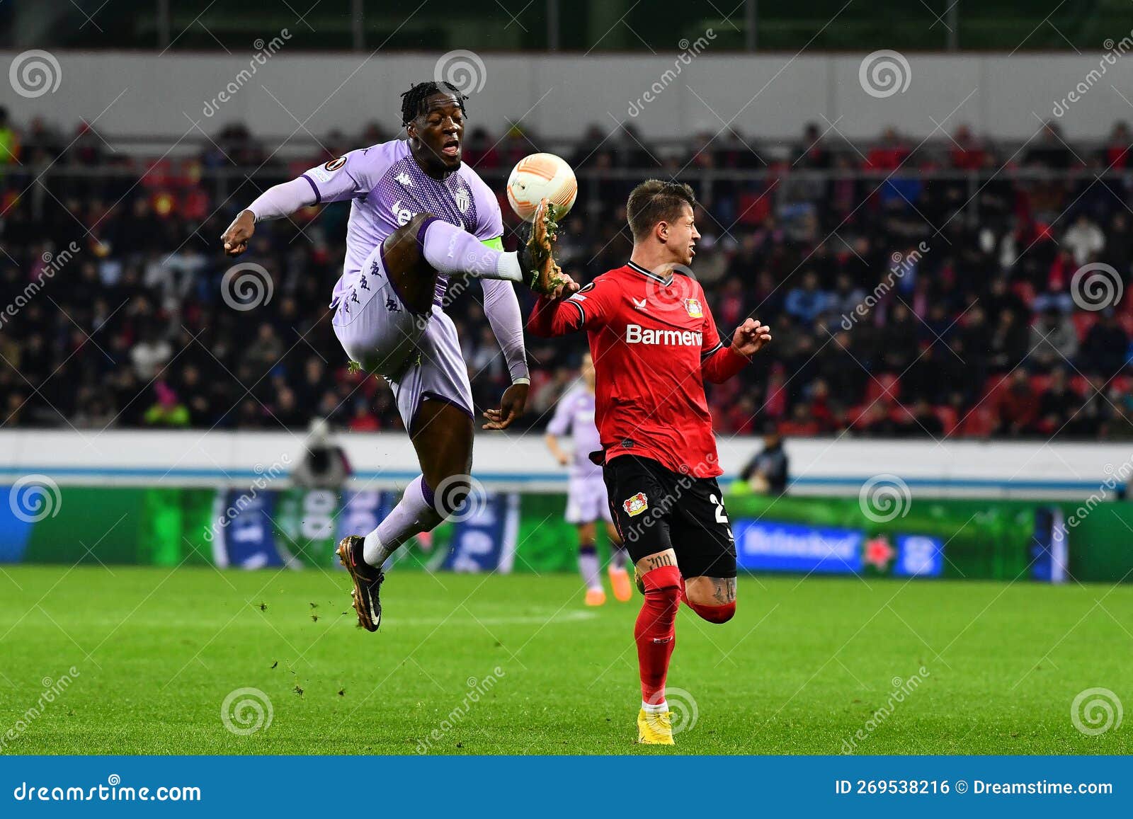 L-R Simon Deli (Sparta) and Adam Hlozek (Slavia) in action during the Czech  first soccer league, Stock Photo, Picture And Rights Managed Image. Pic.  CKP-P201904140508501