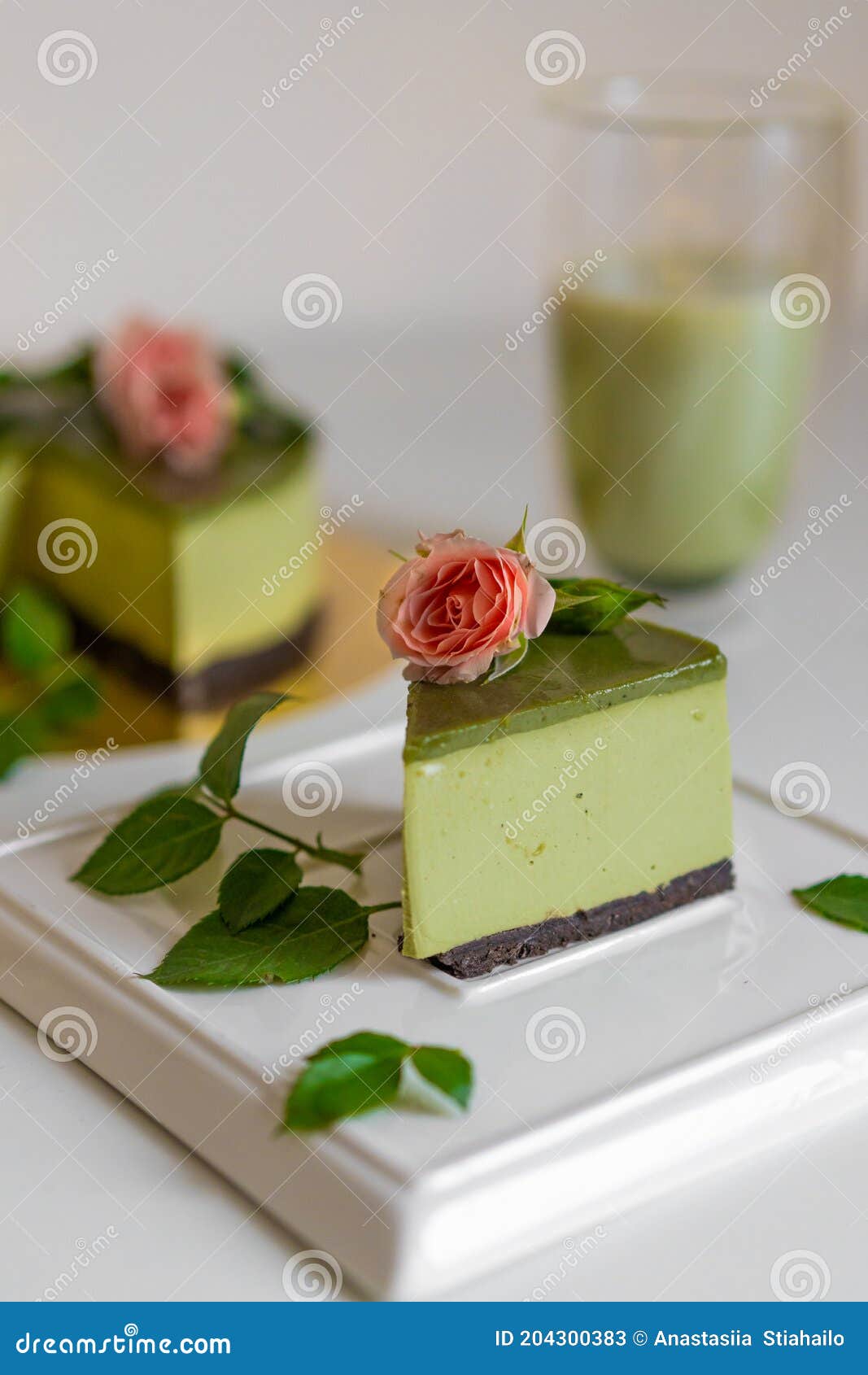 Matcha Green Tea Cake. Delicious Matcha Cake Stock Image Image of japanese, gourmet 204300383