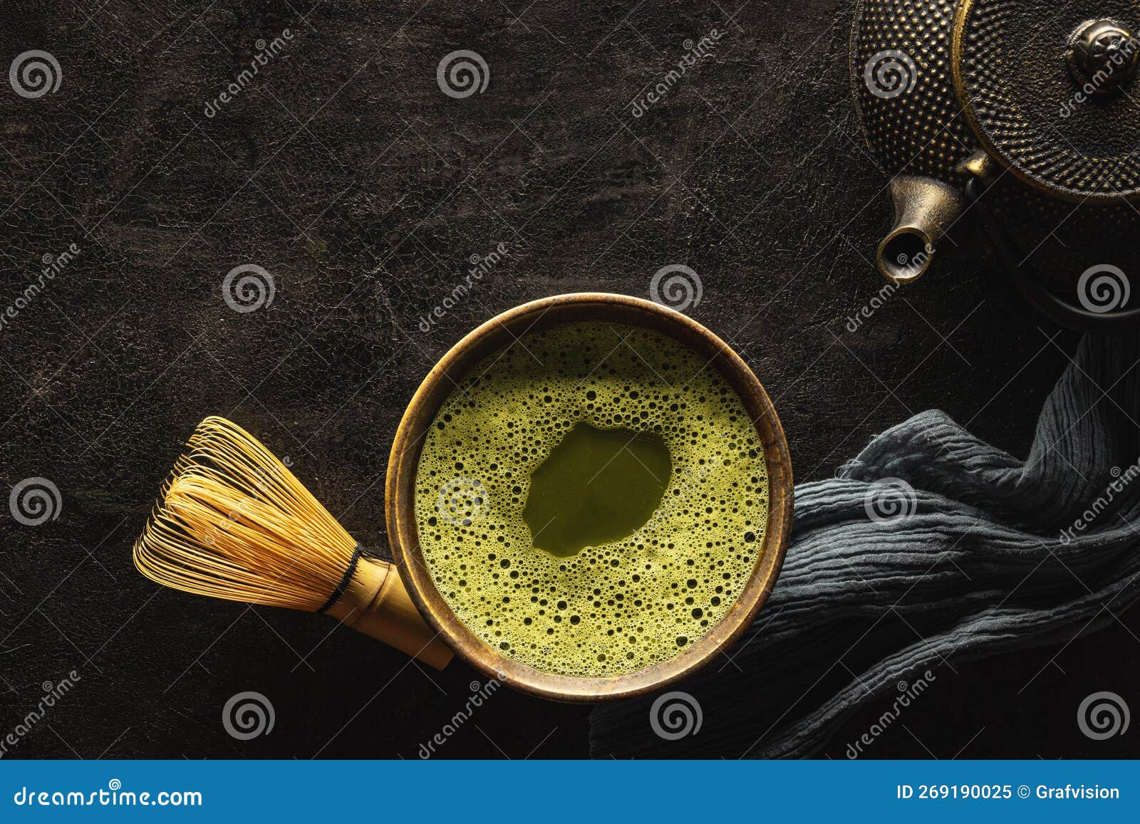 Matcha green tea stock image. Image of bamboo, space 269190025