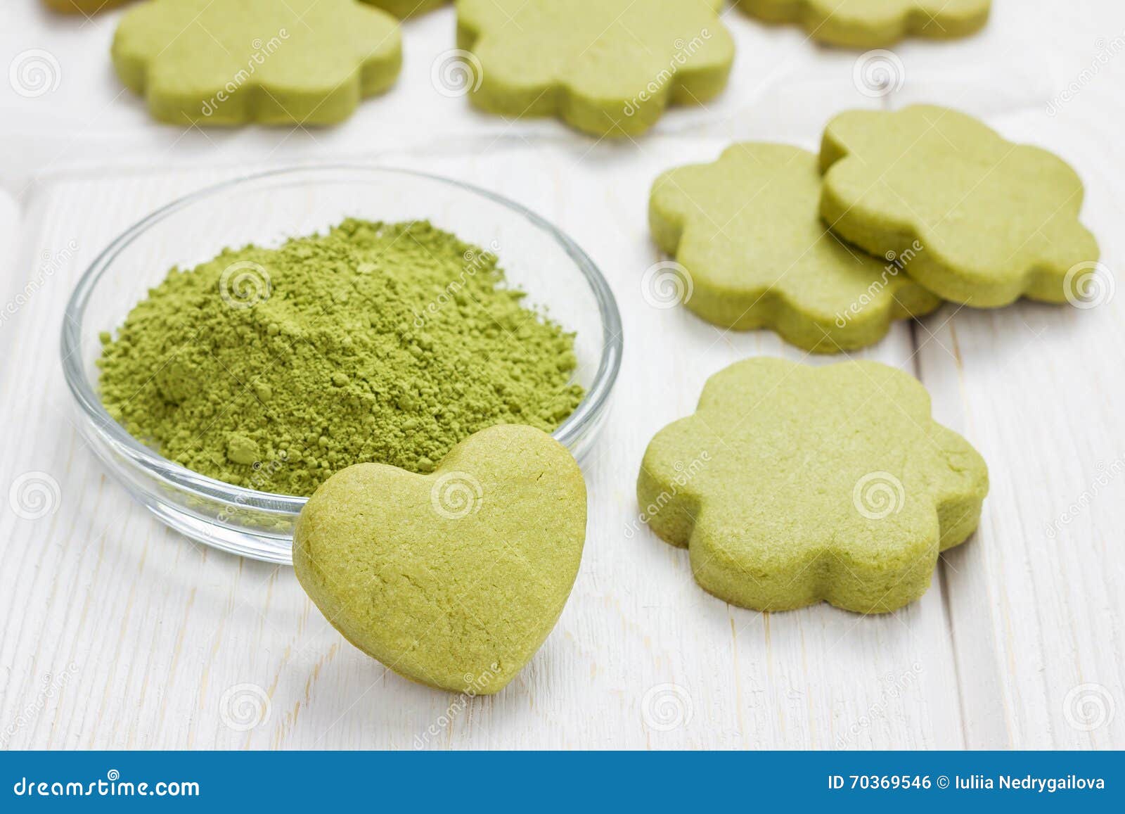 Matcha Green Tea Shortbread Cookies Stock Photo Image of japanese