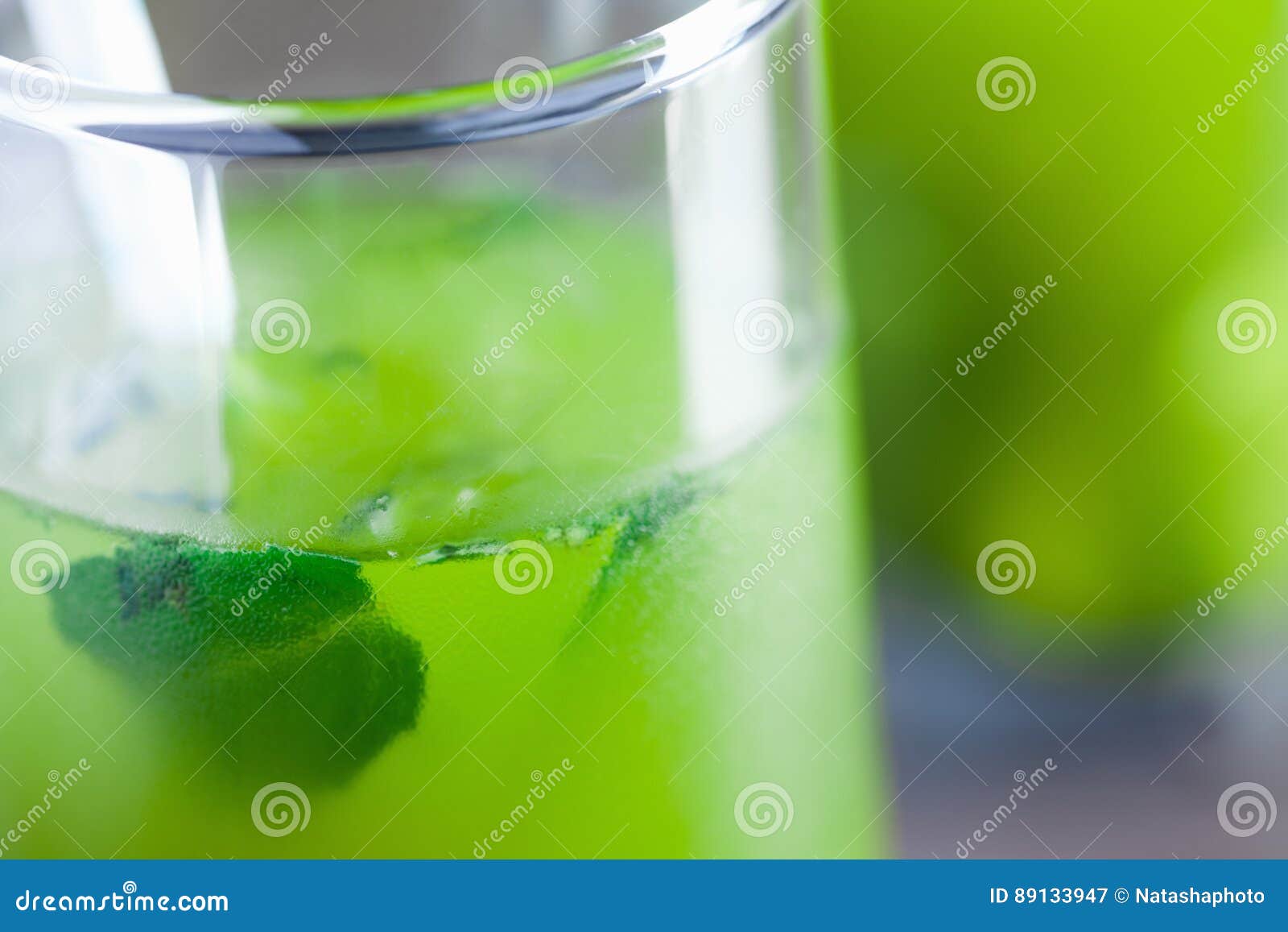 Matcha Mint Iced Tea stock image. Image of lemon, beverage 89133947