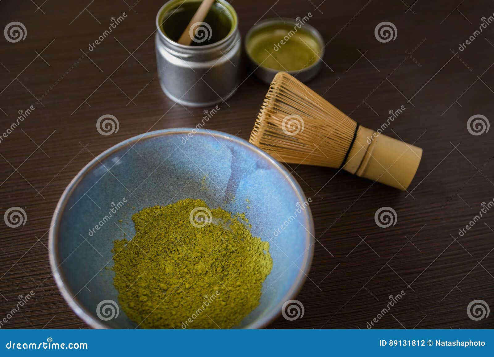 Matcha Powder in a Bowl stock photo. Image of drink, mixing 89131812