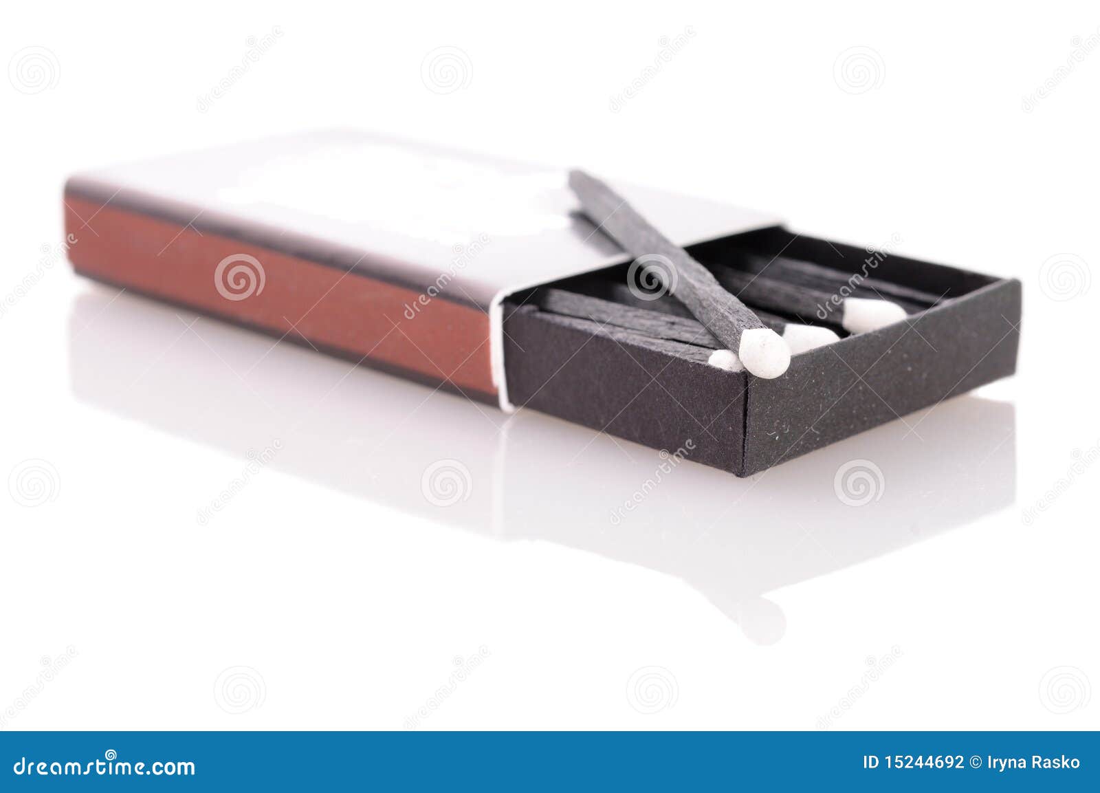 Matchbox with Stylish Black Matches Stock Photo Image of clean, object 15244692