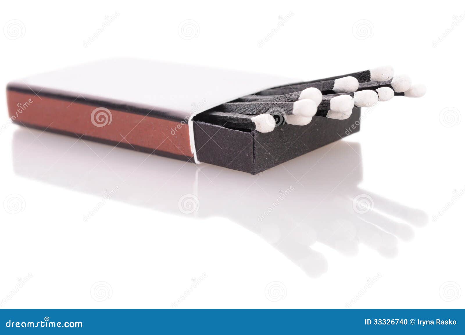 Matchbox with Stylish Black Matches Stock Photo Image of ignite, pack 33326740