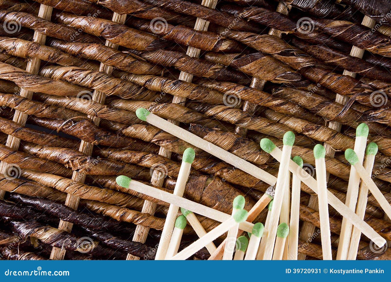 Matches with green head stock image. Image of concept 39720931