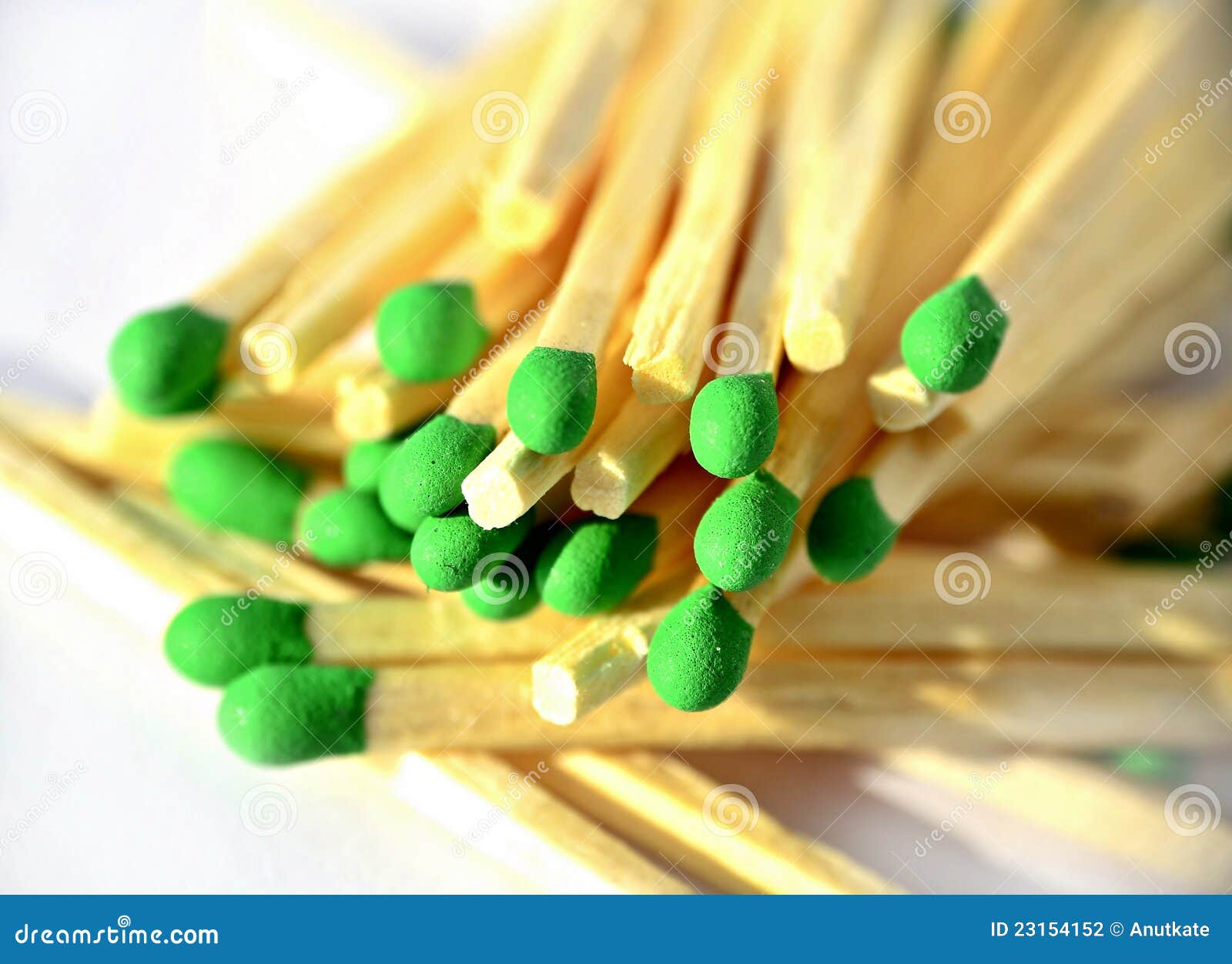 Matches with green heads stock photo. Image of flammable 23154152