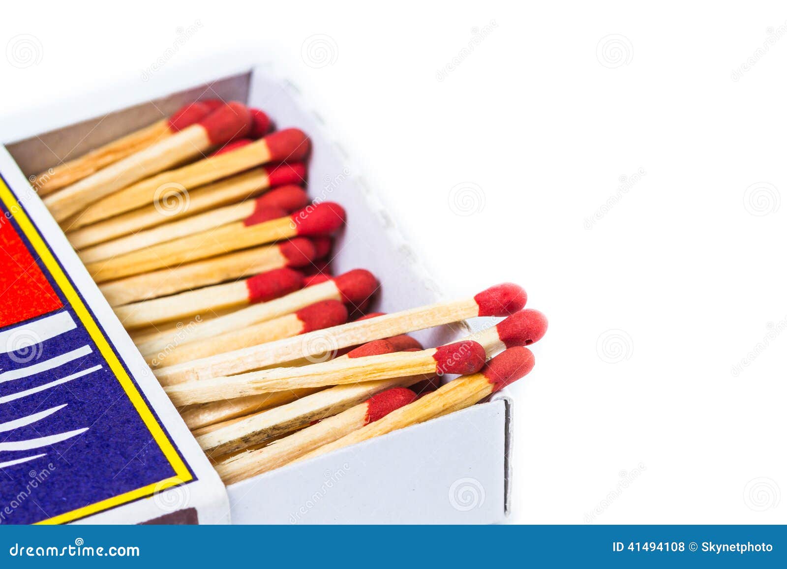 Matches isolated stock photo. Image of flame, pack, caution 41494108