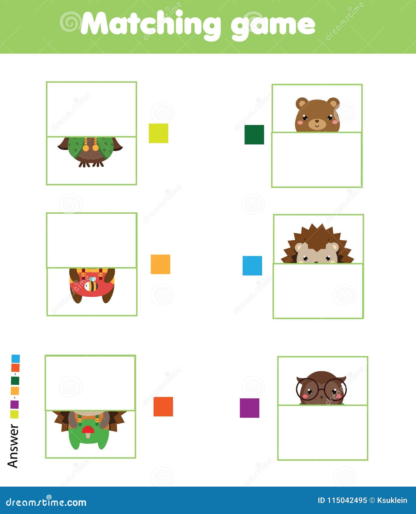 Matching Children Educational Game. Kids Activity. Match Animals Parts Stock Vector - Illustration of parts, educational: 115042495 Matching Children Educational Game. Kids Activity. Match Animals Parts Stock Vector - Illustration of parts, educational: 115042495