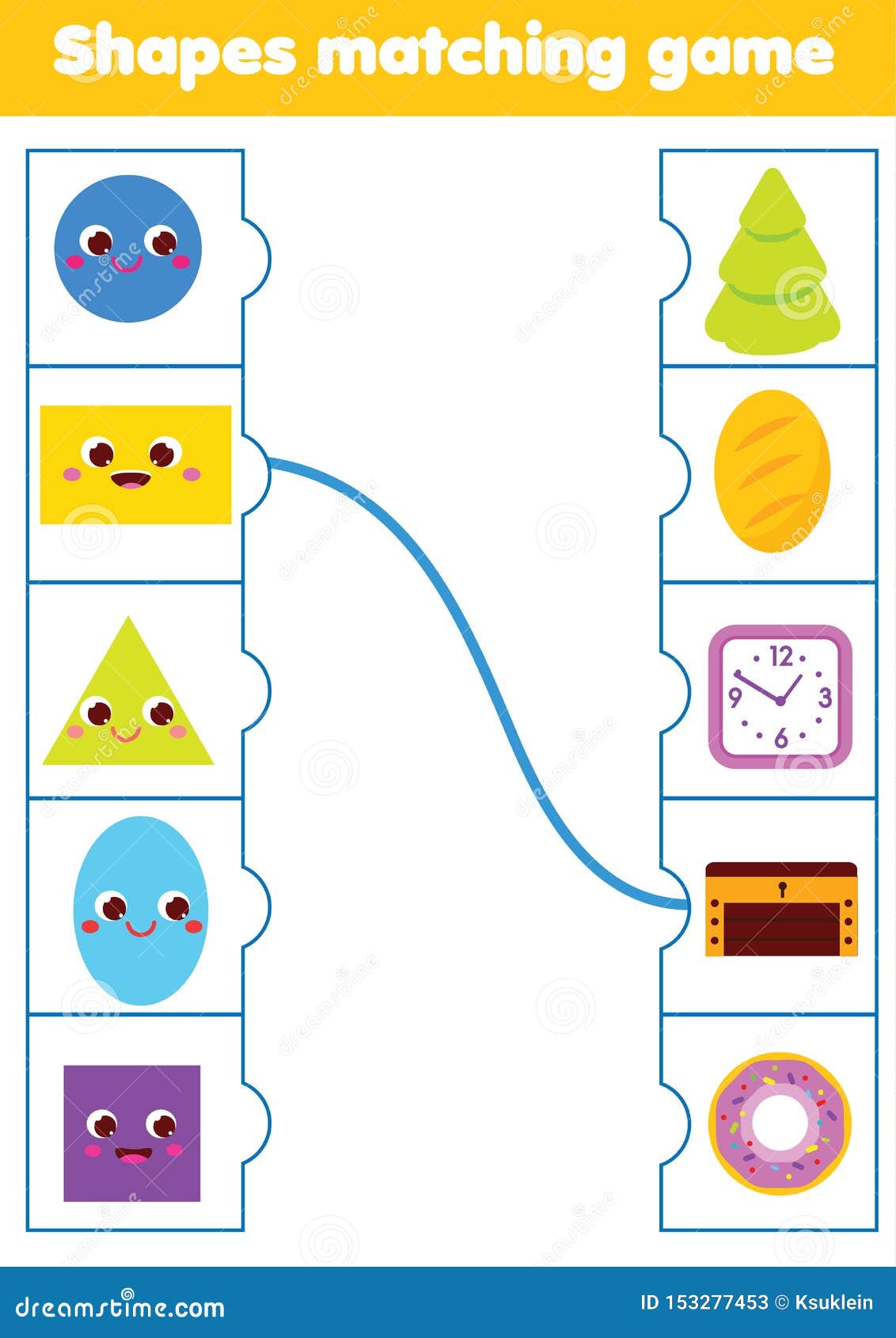 Matching Children Educational Game, Match Food By Taste Cartoon Vector