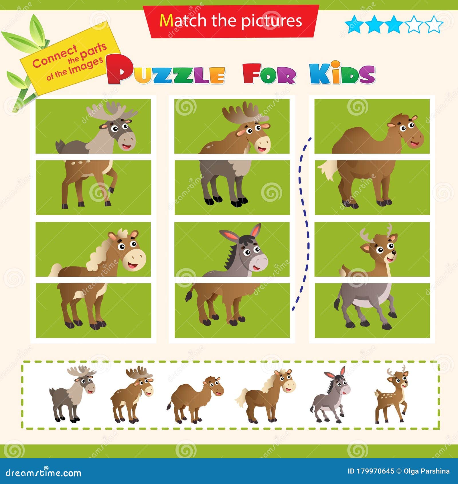 Matching Game for Children. Puzzle for Kids. Match the Right Parts of the Images. Set of Animals Stock Vector - Illustration of puzzle, game: 179970645 Matching Game for Children. Puzzle for Kids. Match the Right Parts of the Images. Set of Animals Stock Vector - Illustration of puzzle, game: 179970645