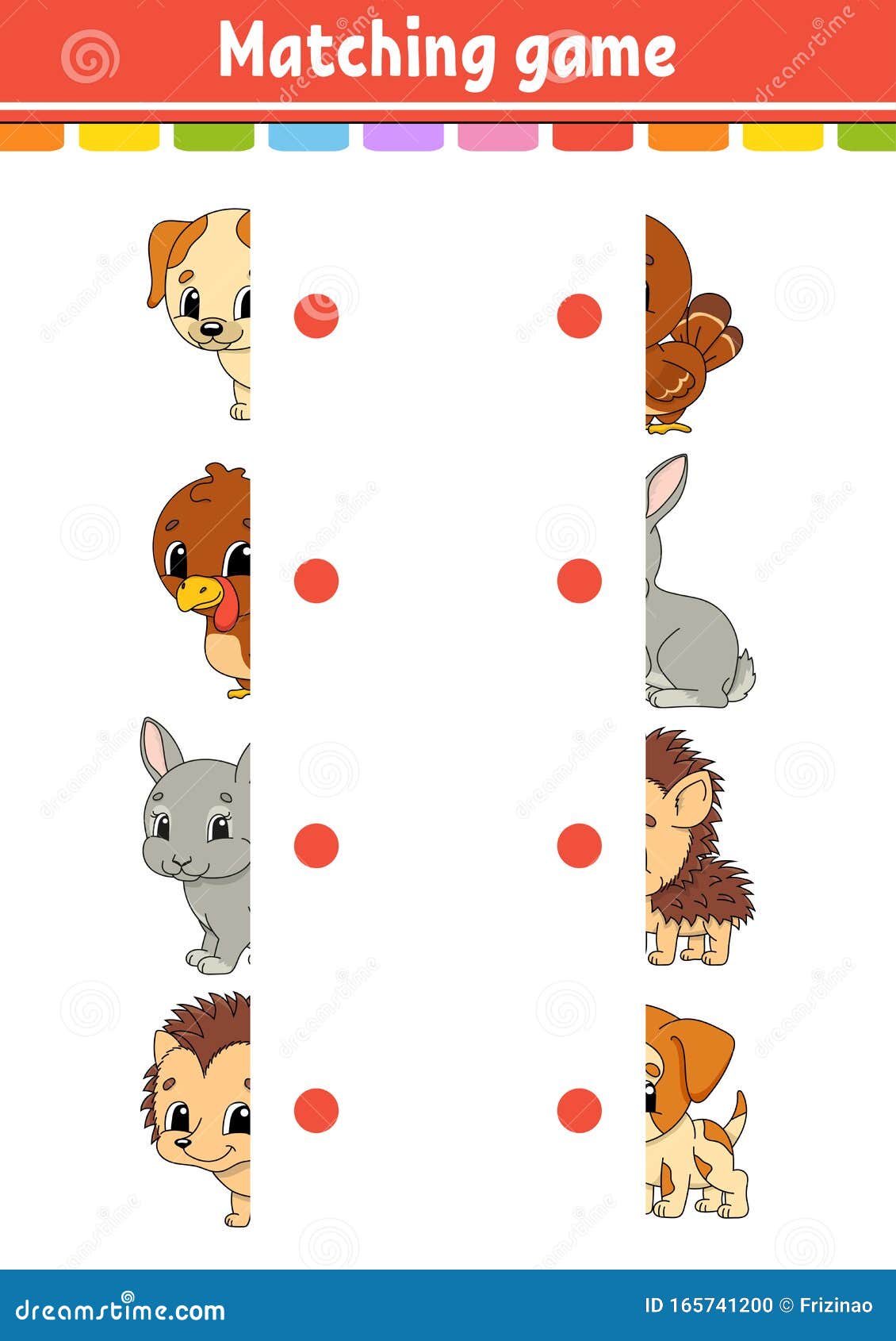 Matching Game. Draw a Line. Education Developing Worksheet. Activity