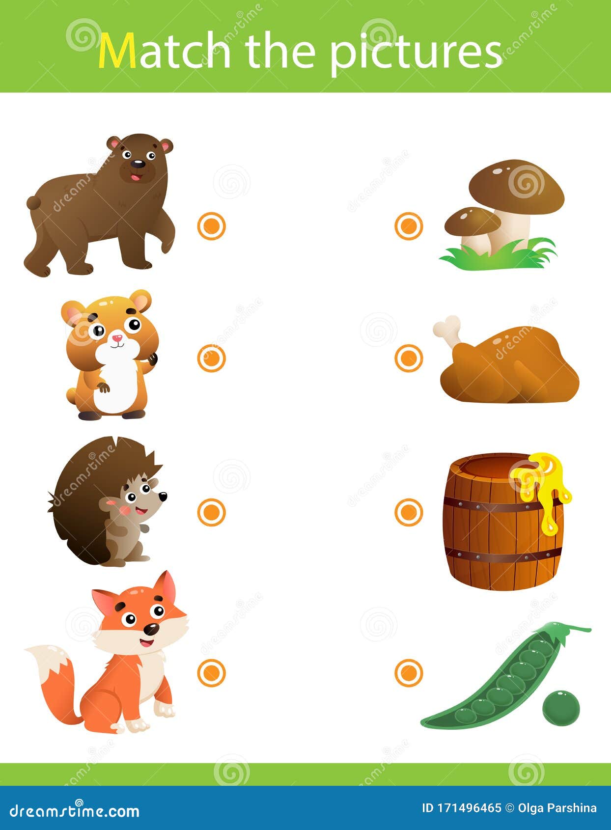 Matching Game, Education Game For Children. Puzzle For Kids. Match The